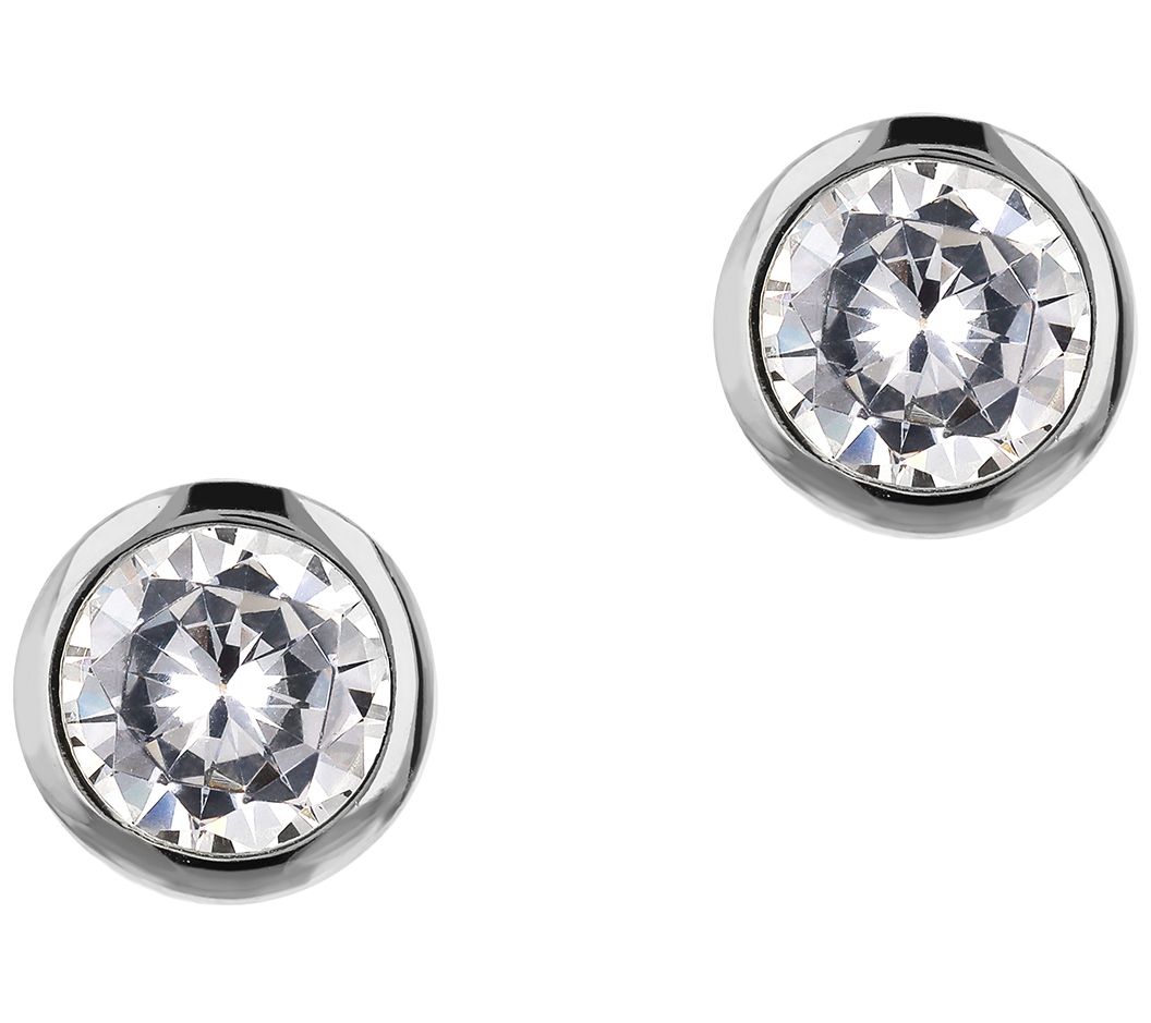 Diamonique x Bronzo Italia 1.90 cttw Solitaire Earrings