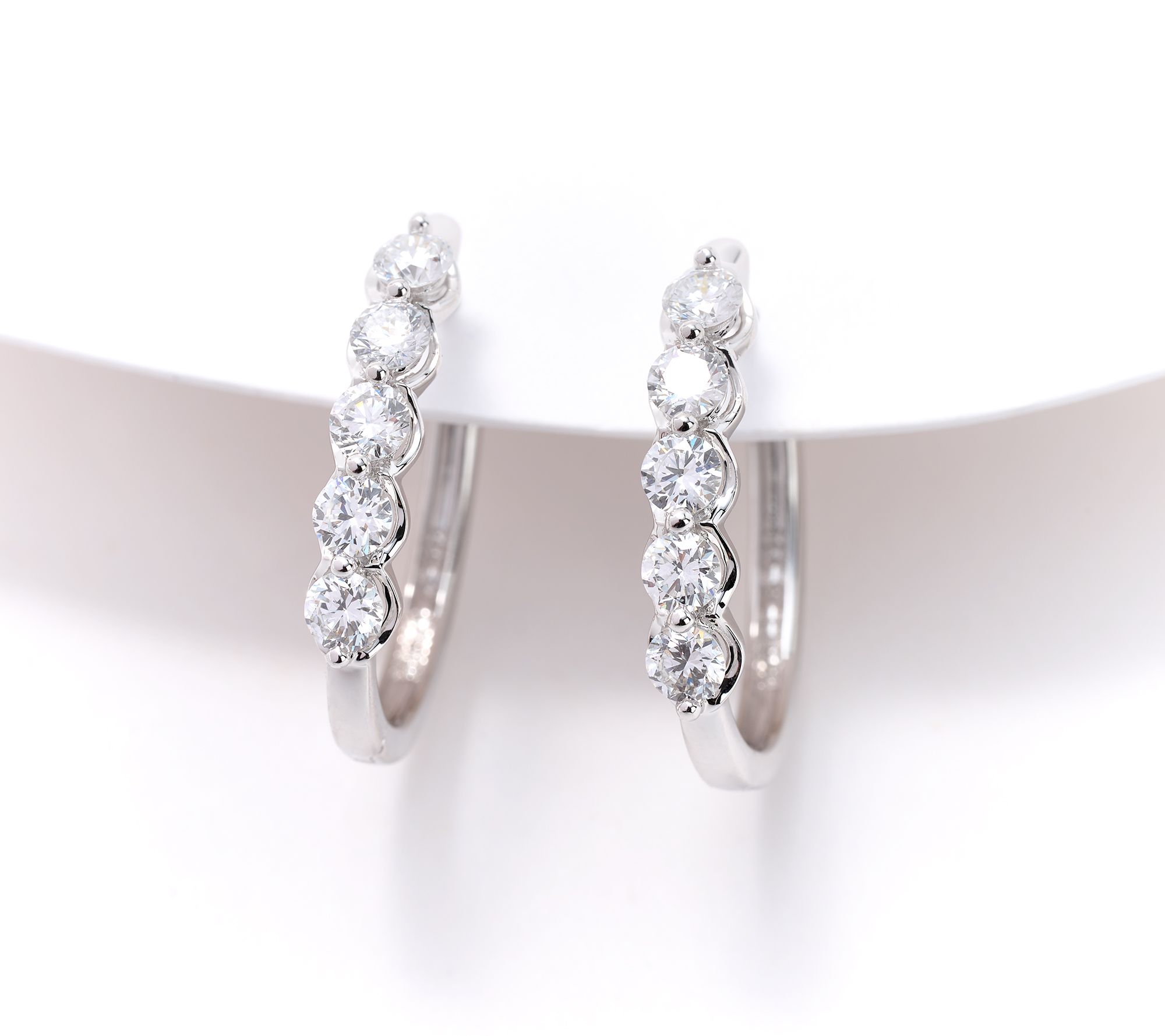 Fire Light Lab Grown Diamond 1cttw Round Hoop Earrings, 14K Gold