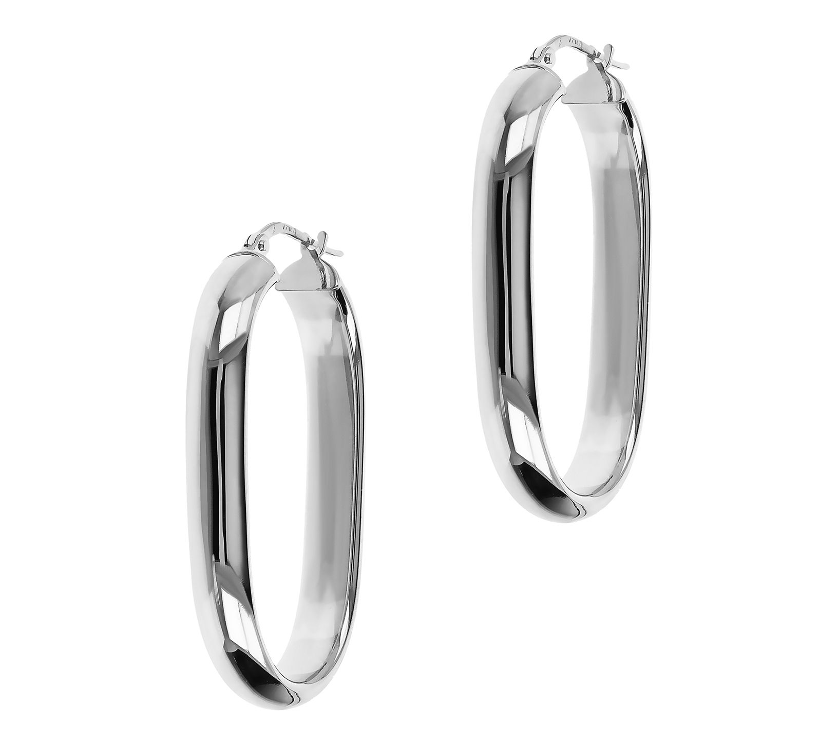 David Markstein Bronze 1-1/2" Oval Hoop Earrings, 14K Plated