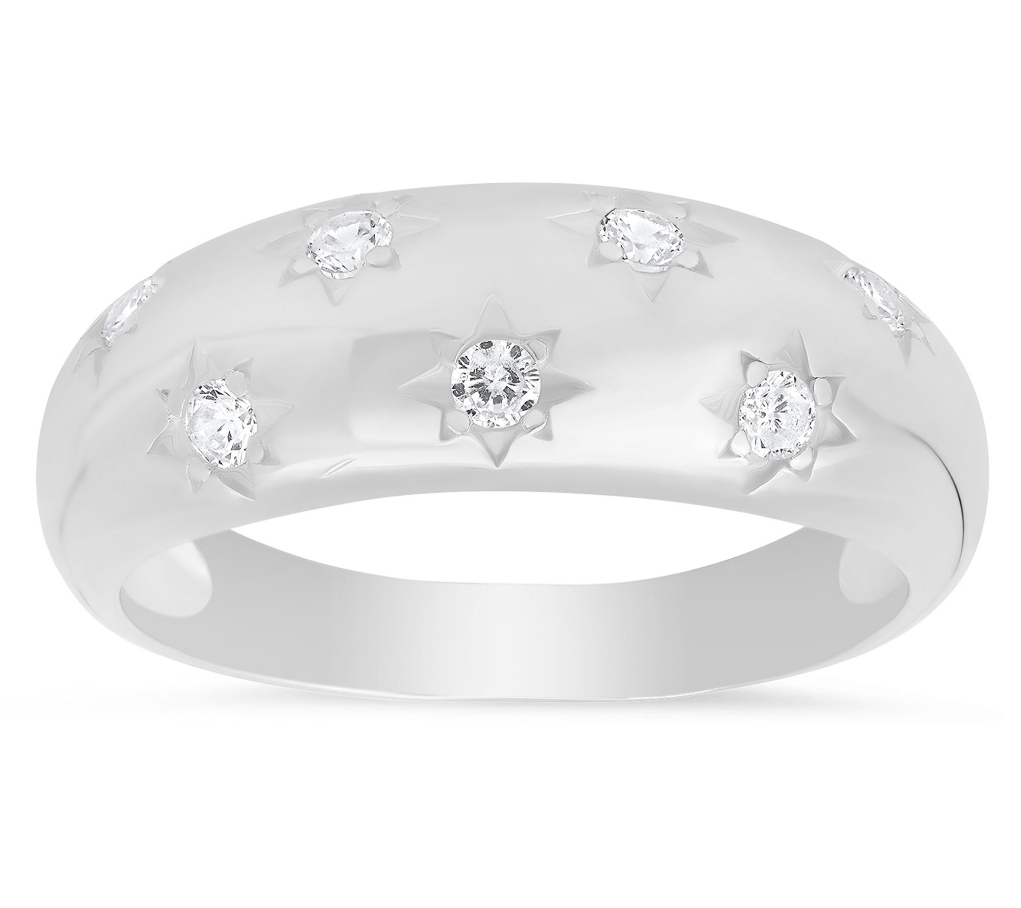 Diamonique Celestial Dome Ring, Sterling Silver