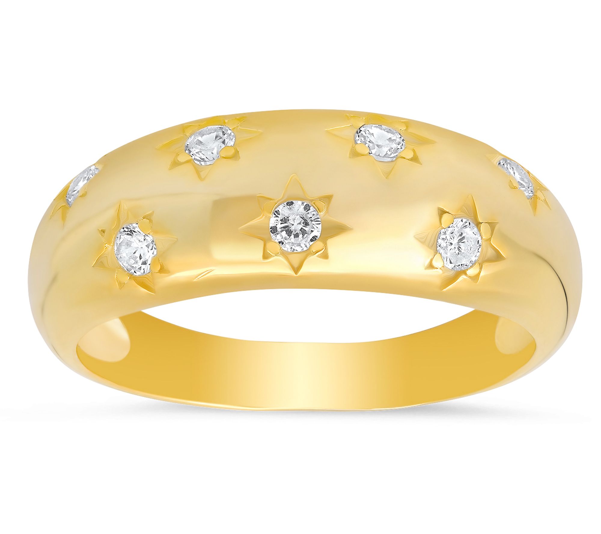 Diamonique Celestial Dome Ring, Sterling Silver