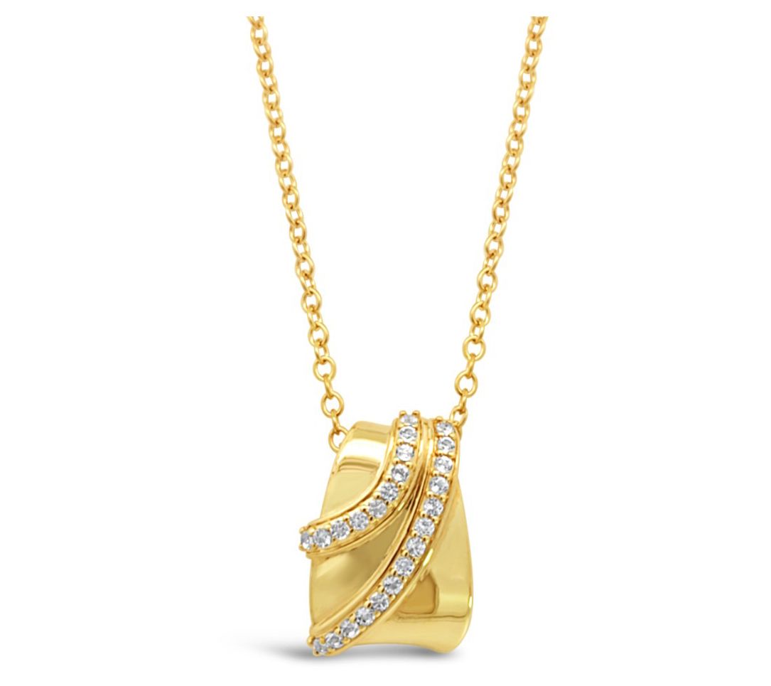 Ariva Sterling Silver White Topaz Bently Pendant w/ Chain