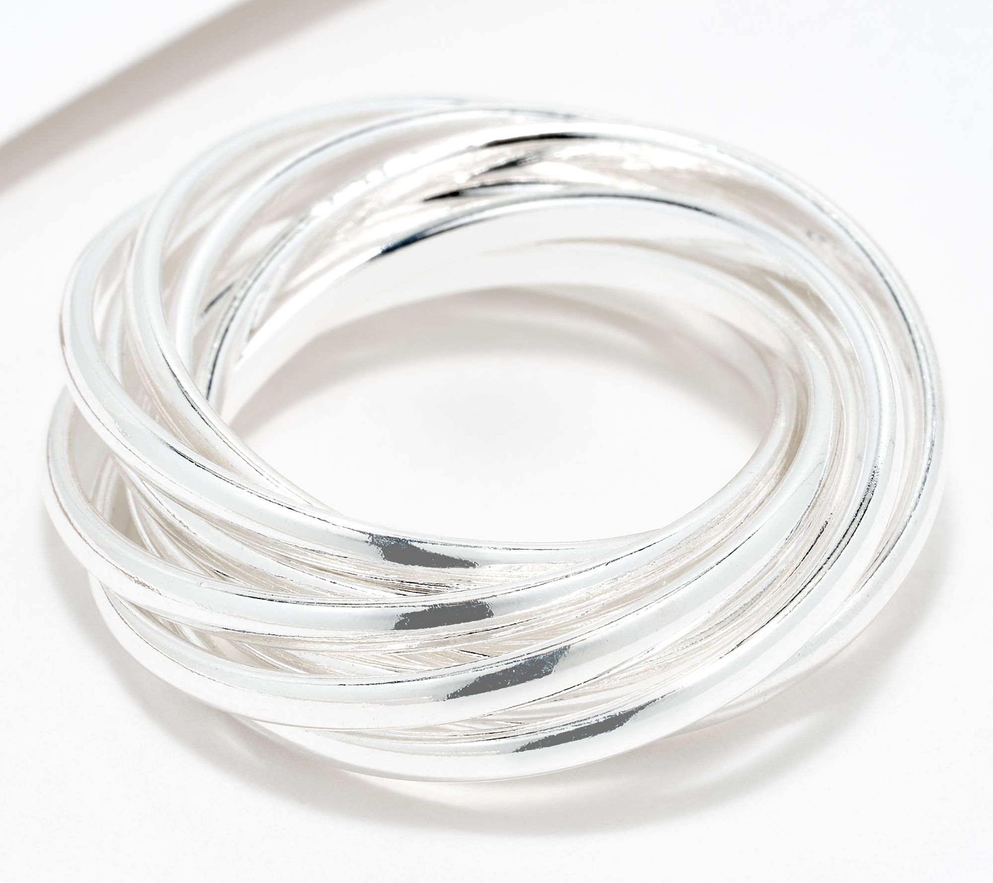 "As Is" UltraFine 950 Silver 9-Row Rolling Ring