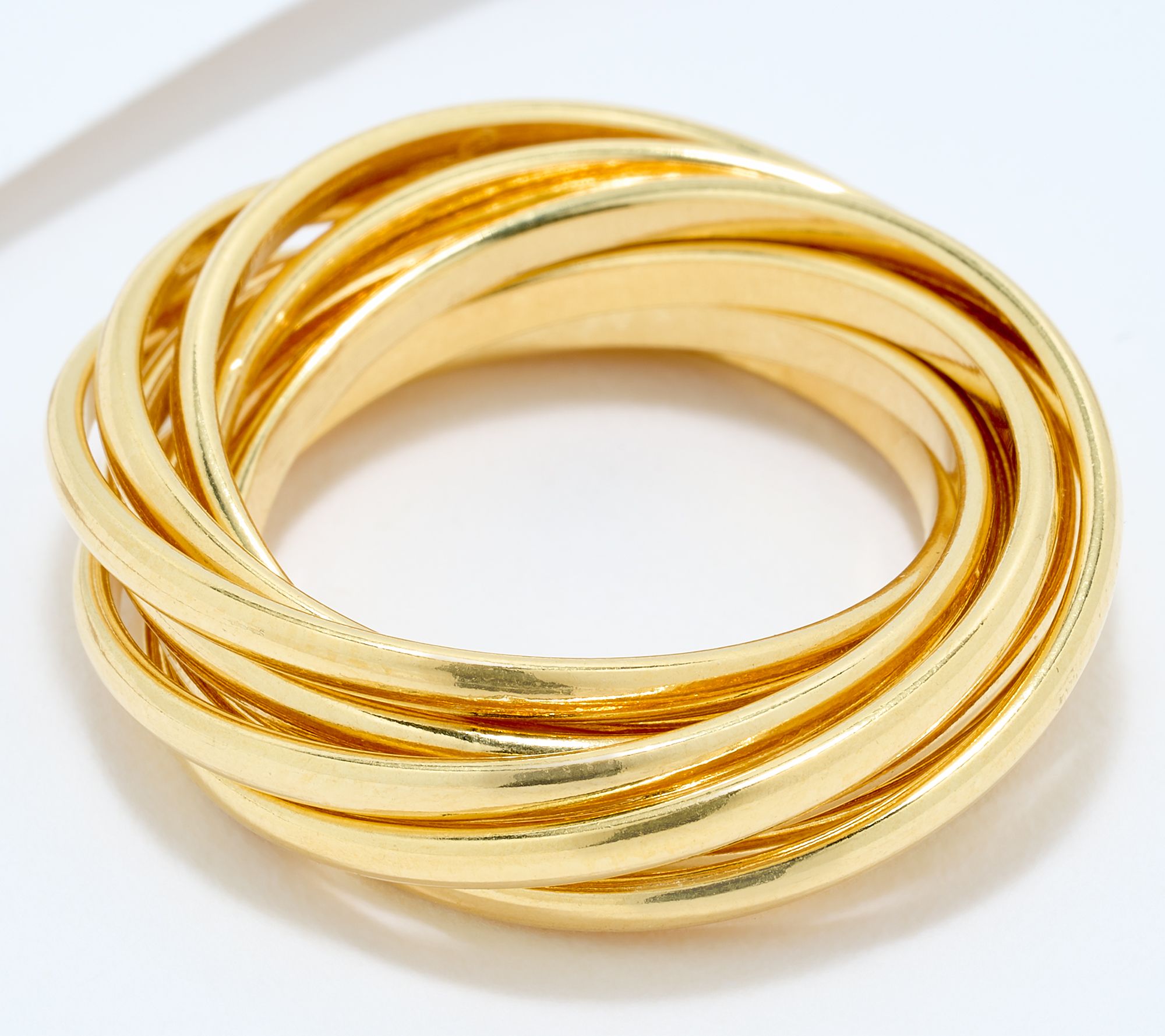 "As Is" UltraFine 950 Silver 9-Row Rolling Ring