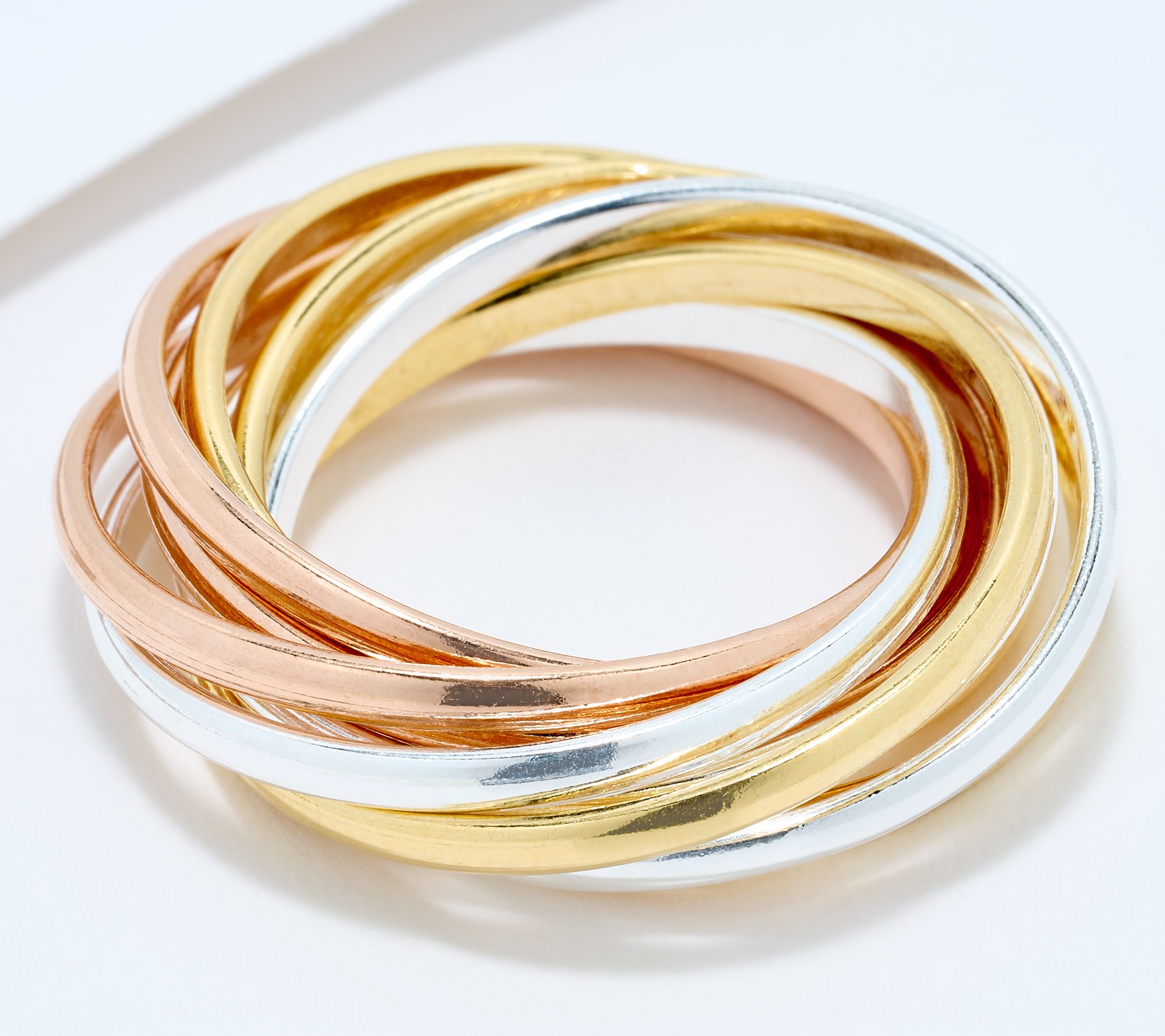 "As Is" UltraFine 950 Silver 9-Row Rolling Ring