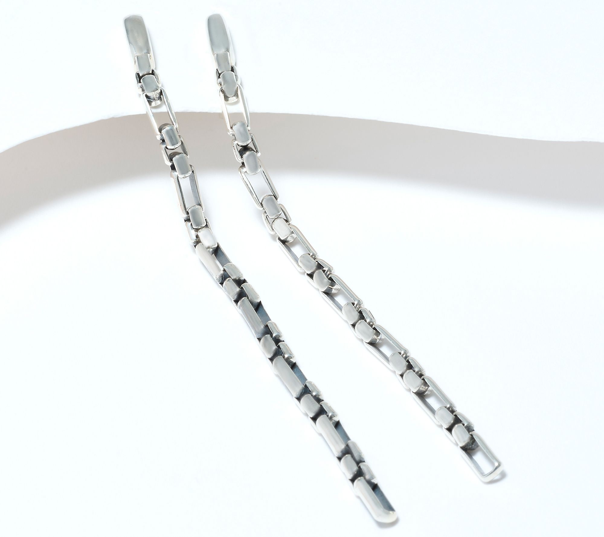 Christian James by Scott Grimes Sterling 3x1 Luciano 3" Drop Earrings