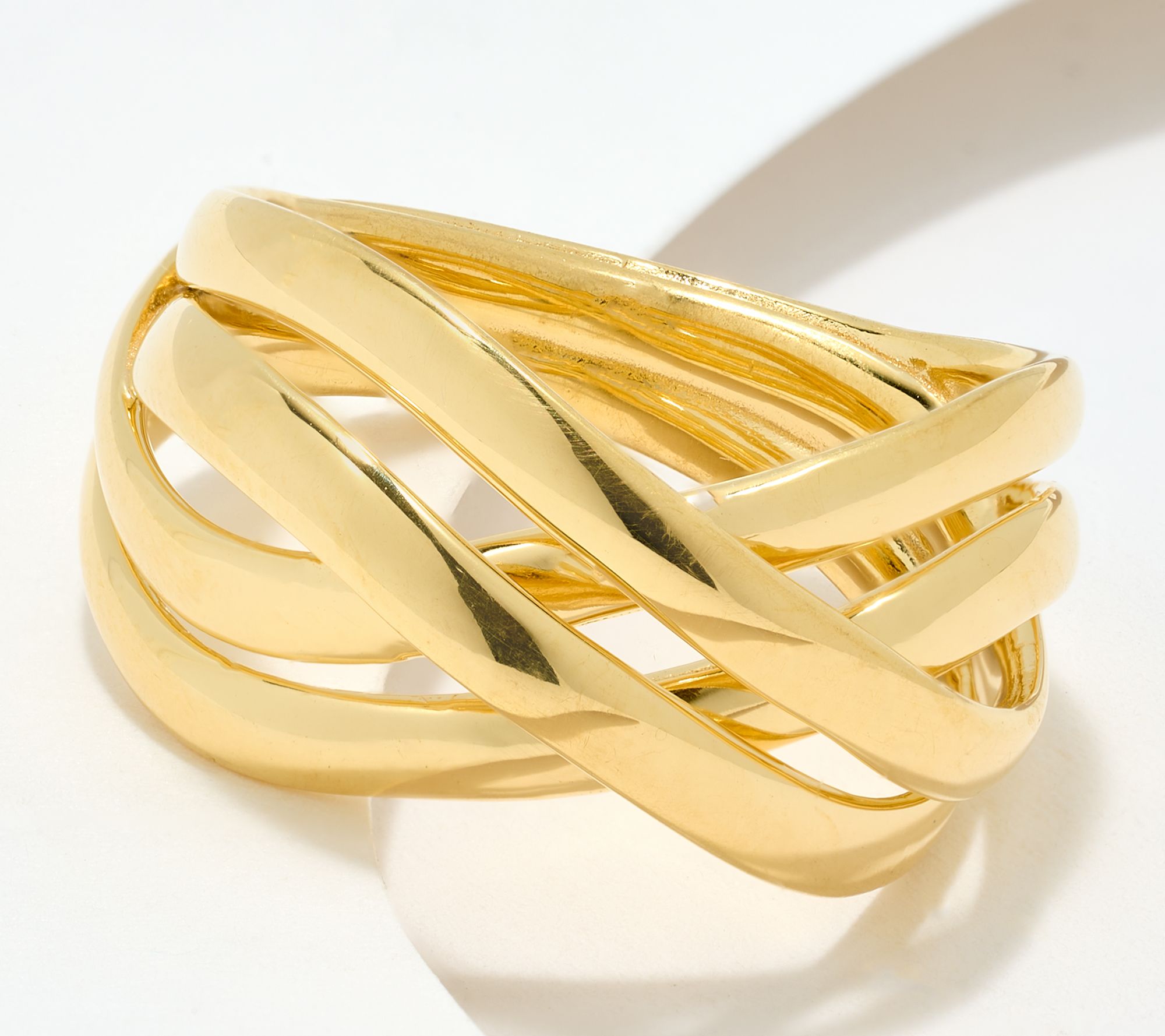 "As Is" UltraFine 950 Silver Multi Layer Crossover Ring