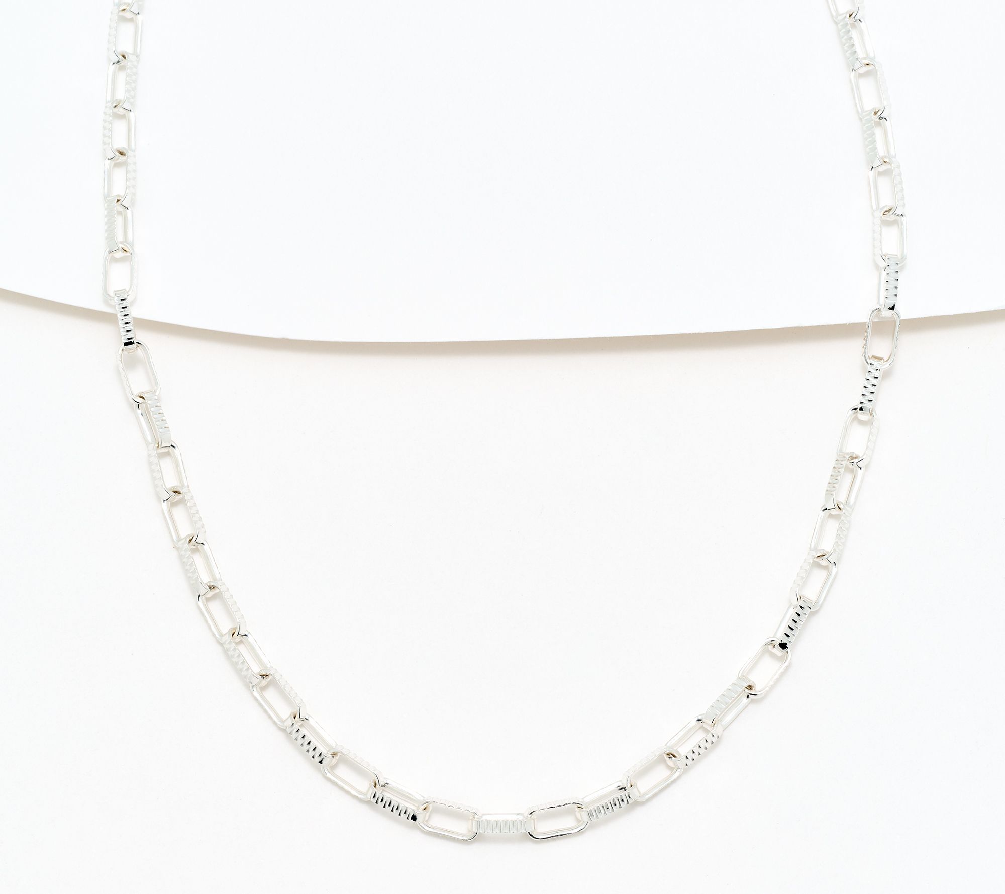 "As Is" David Markstein Sterl Premiere Luxe 20" Paperclip Necklace