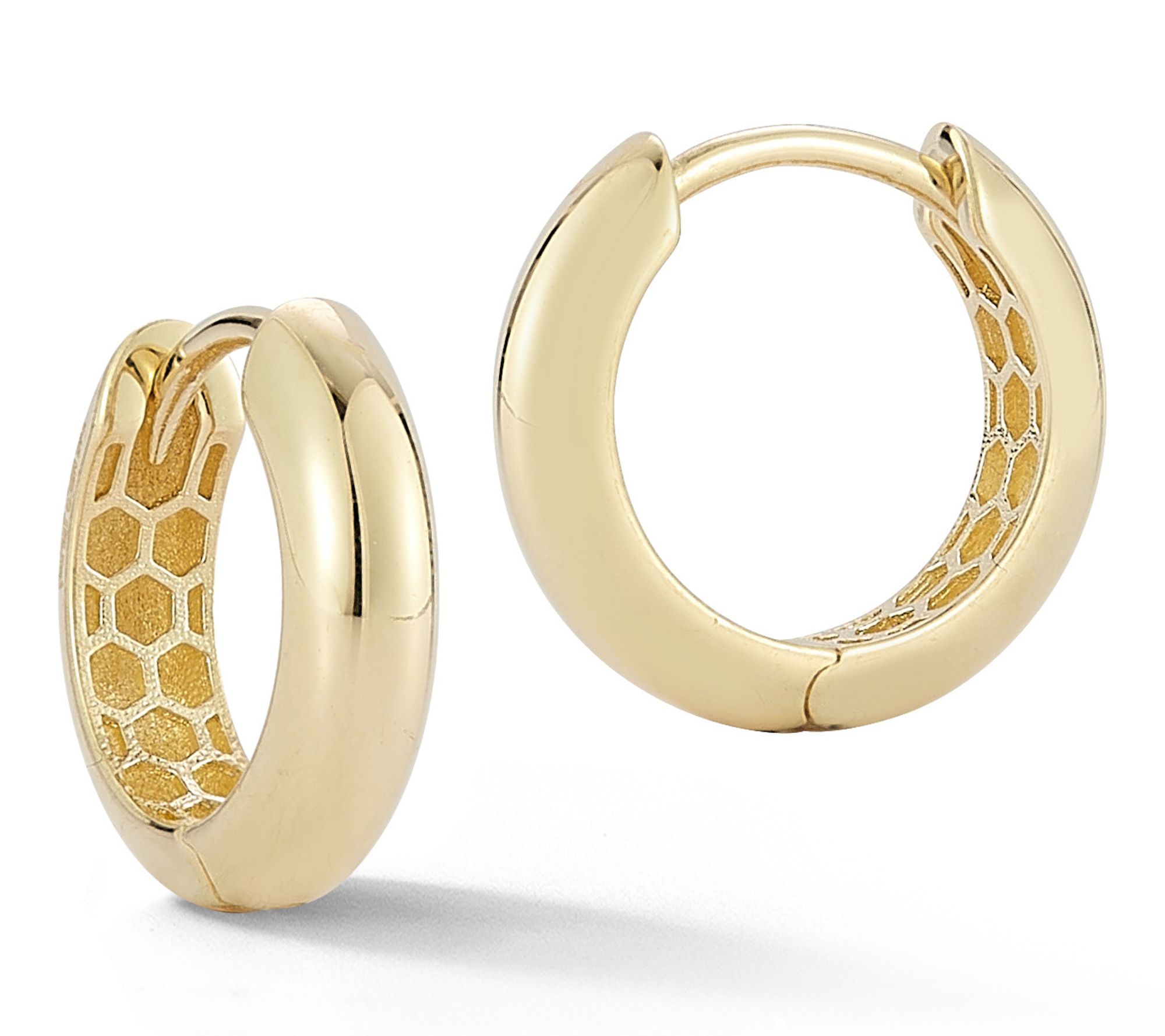 Luminosa Gold 1/2" Round Hoop Earrings, 14K