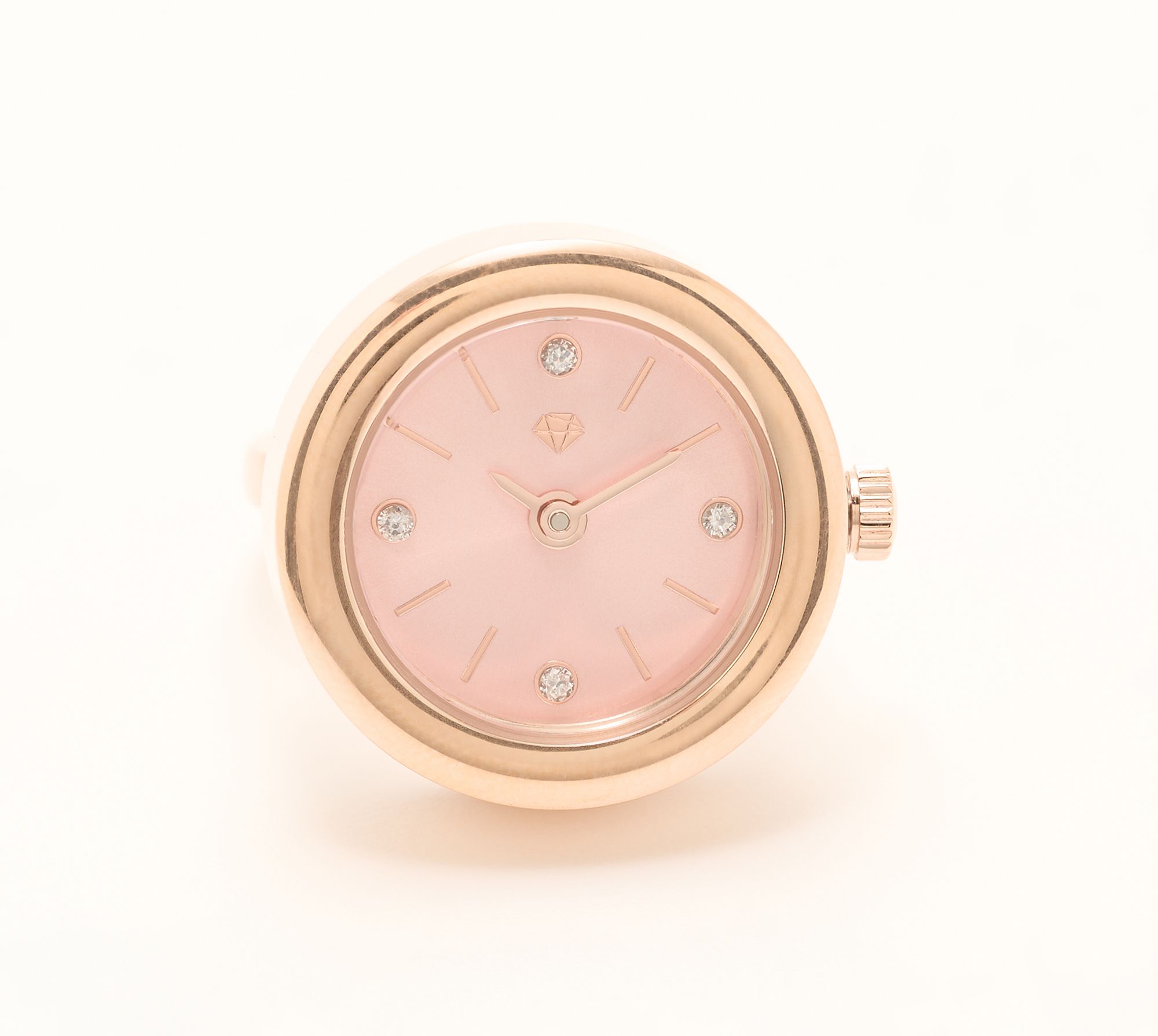 Fire Light Lab Grown Diamond .04 cttw Ring Watch Stainless Steel