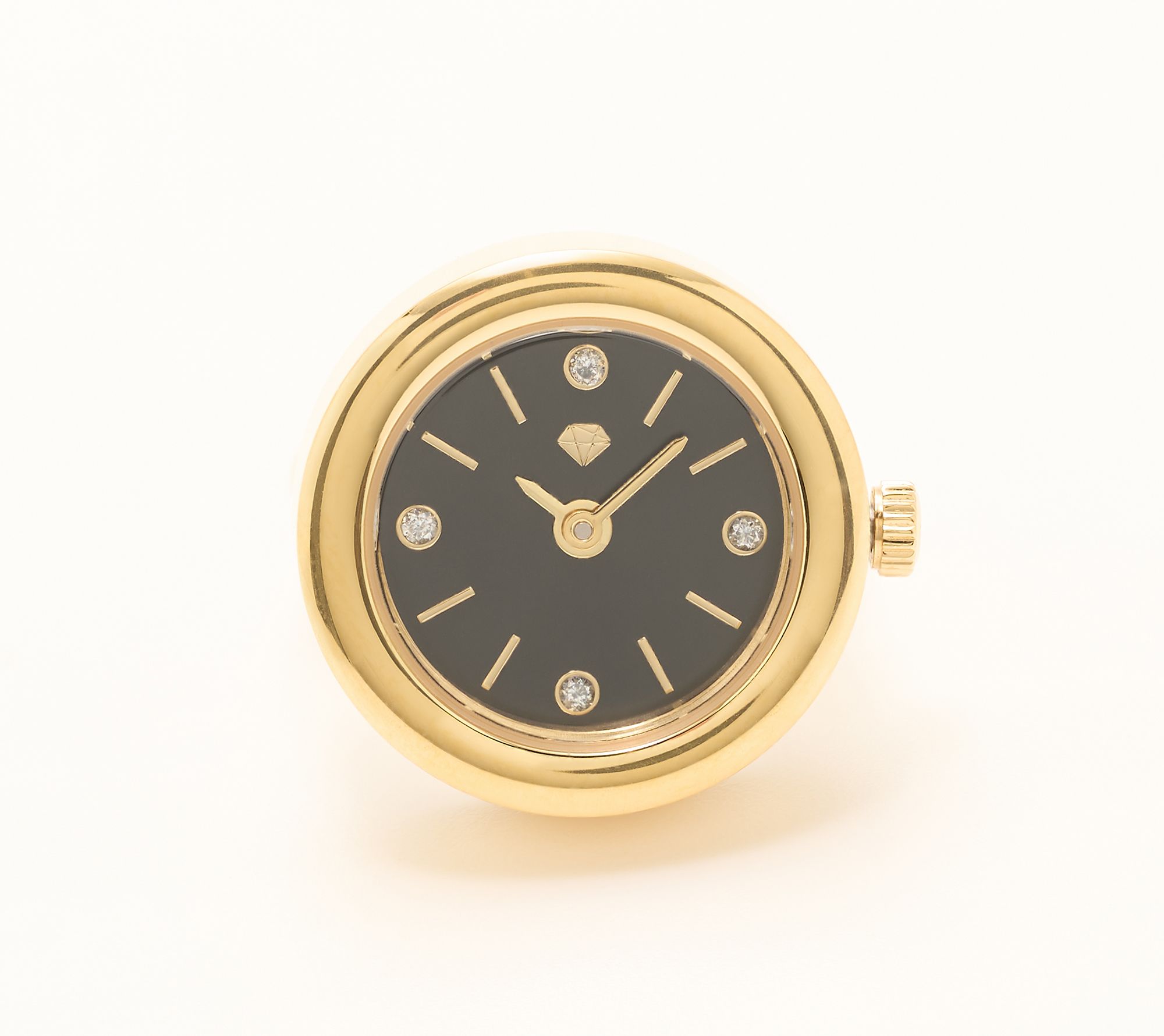 Fire Light Lab Grown Diamond .04 cttw Ring Watch Stainless Steel