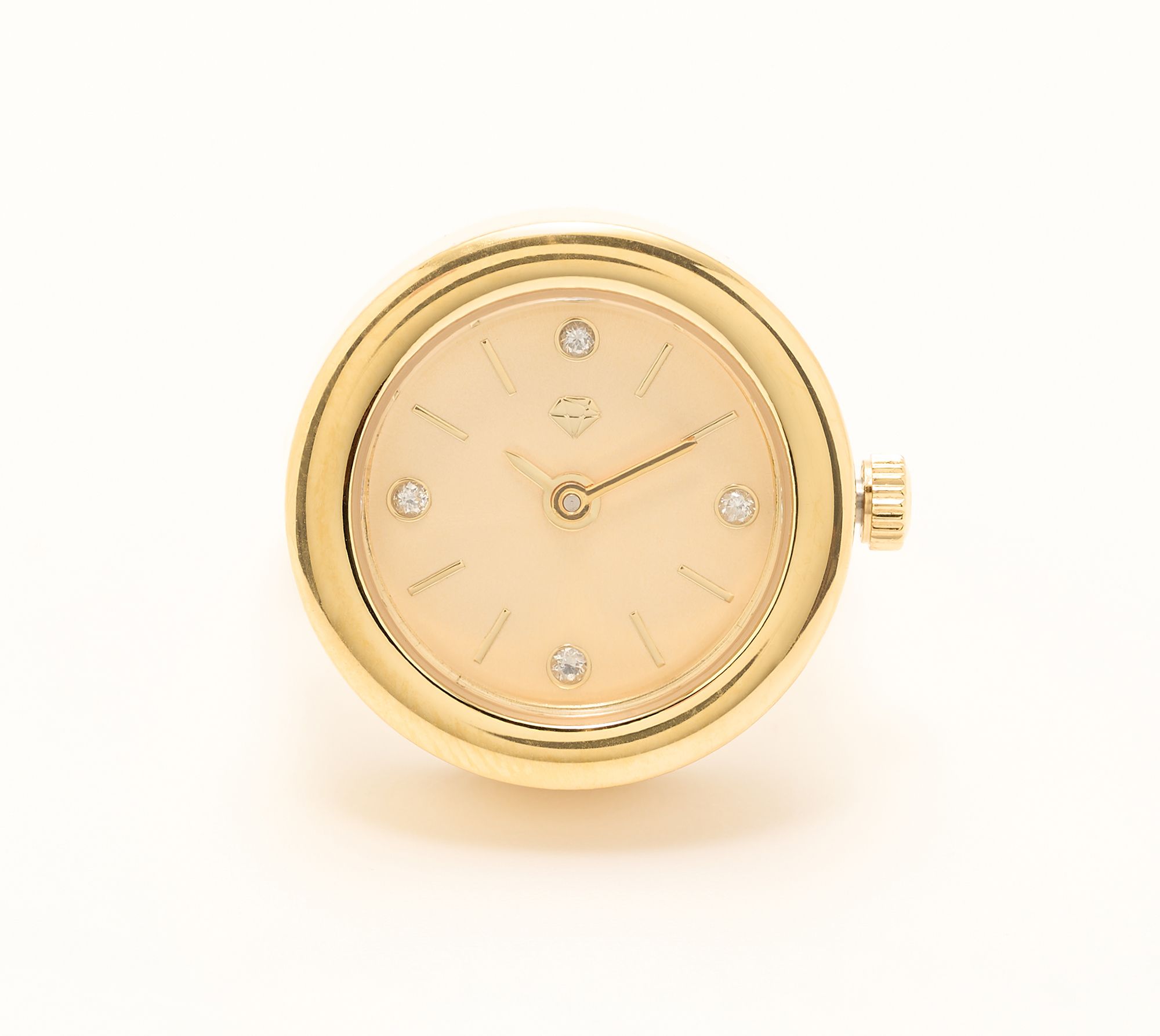 Fire Light Lab Grown Diamond .04 cttw Ring Watch Stainless Steel