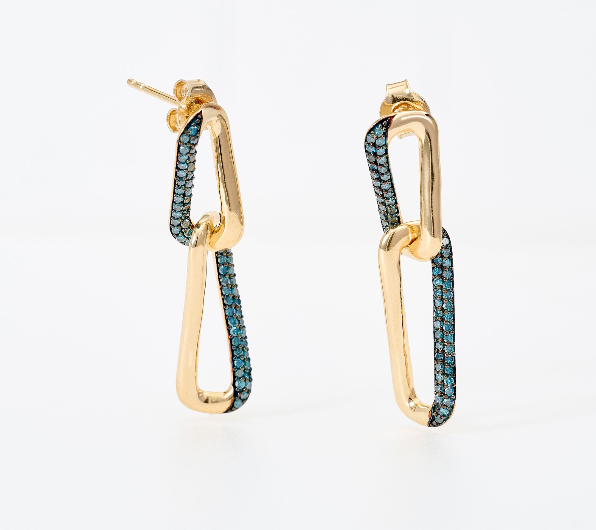 Accents by Affinity 0.60 cttw Colored Diamond Earring Sterling Silver