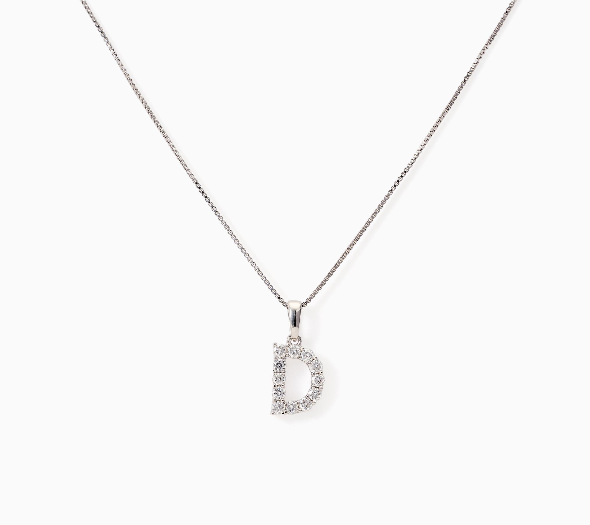 Fire Light Lab Grown Diamond 0.30 cttw Initial Pendant Silver