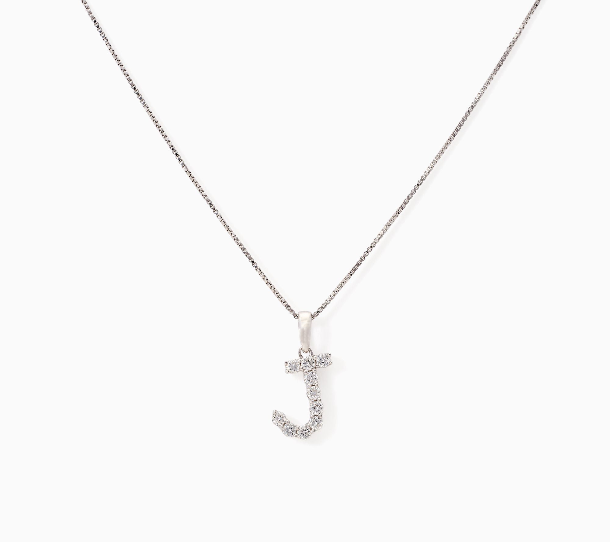 Fire Light Lab Grown Diamond 0.30 cttw Initial Pendant Silver
