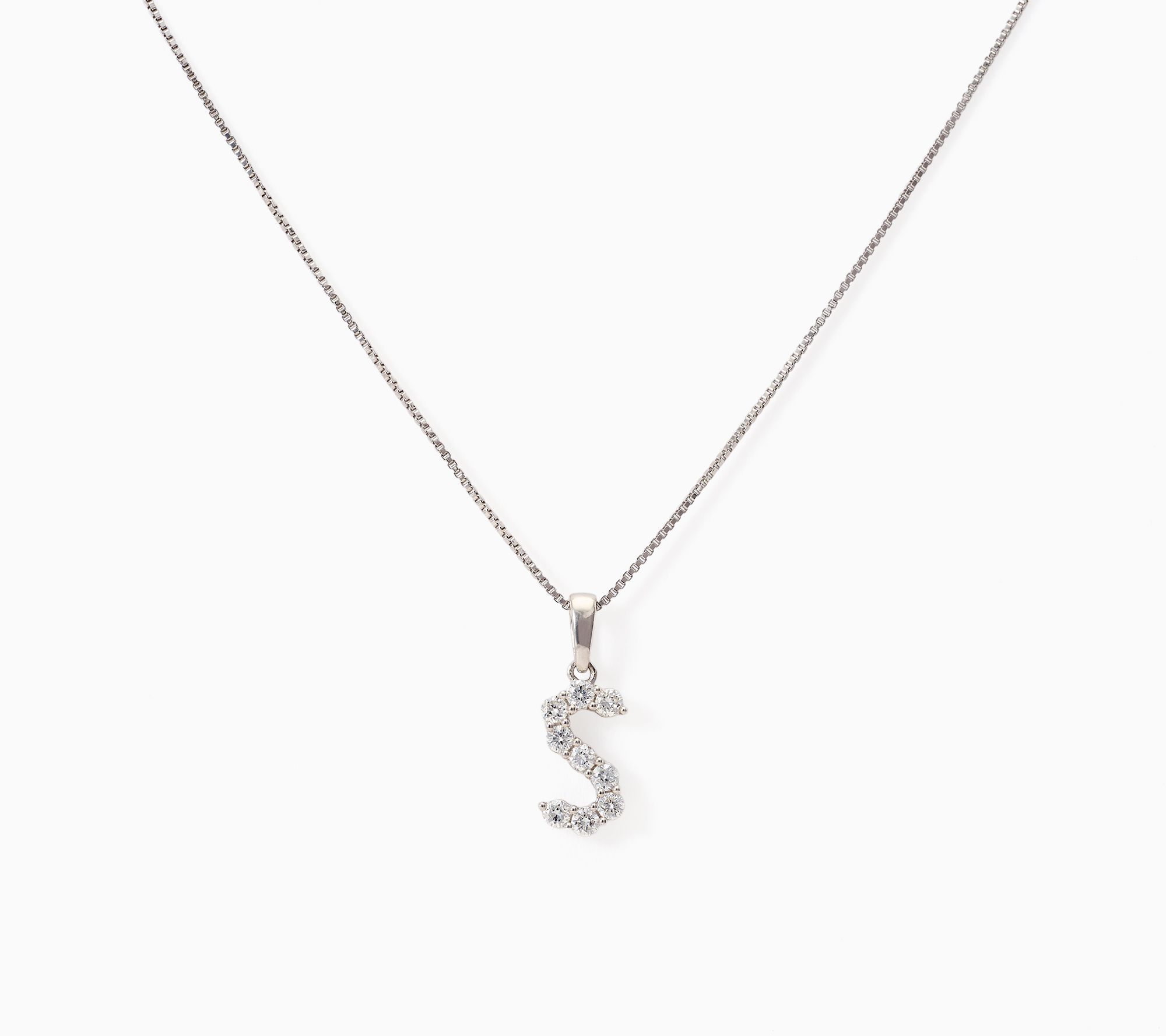 Fire Light Lab Grown Diamond 0.30 cttw Initial Pendant Silver