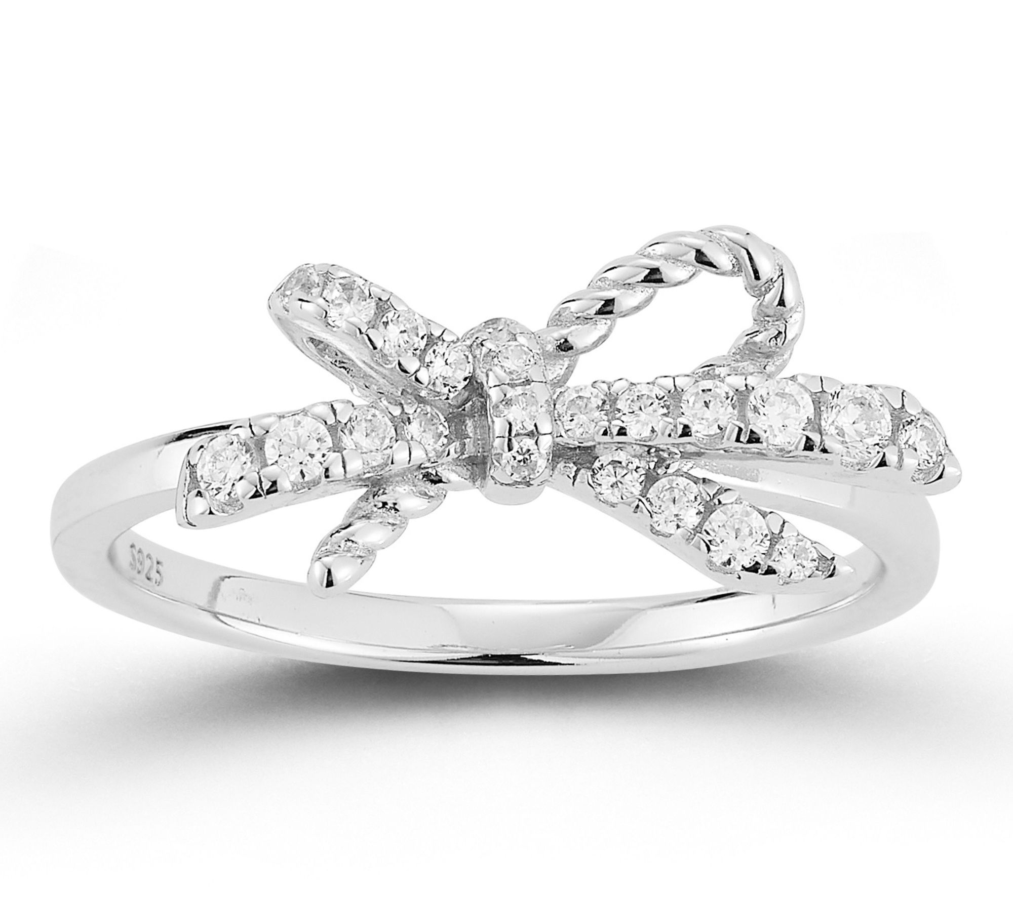 Rachel Zoe Pave Twist Knot Ring, Sterling