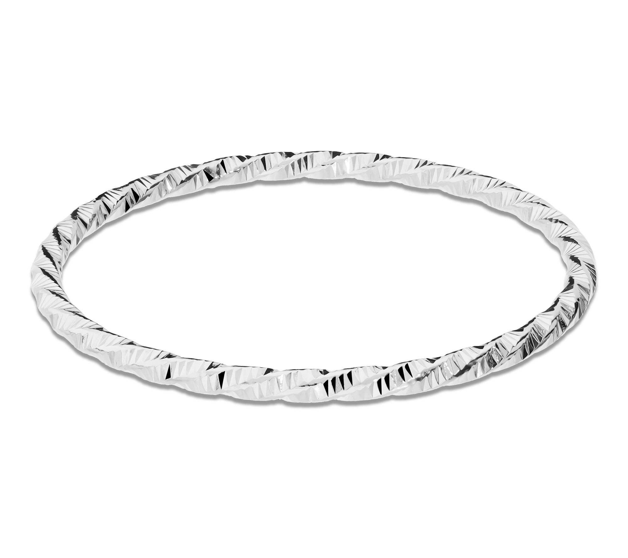 Bronzo Italia 4mm Twisted Tube Slip On Bangle