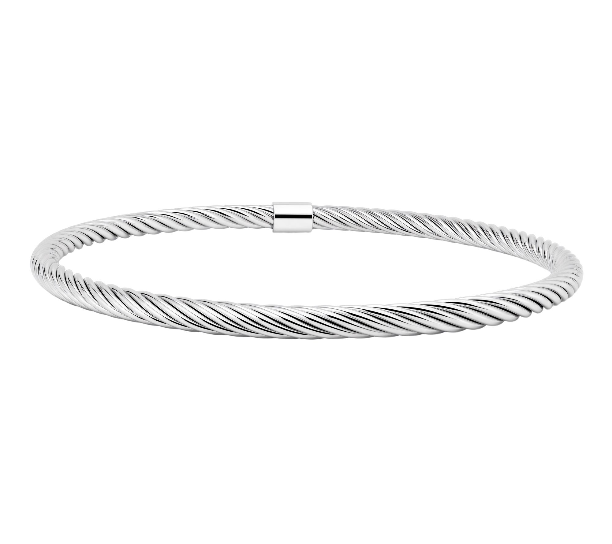 Steel By Design Stainless Steel Twisted Cable Bangle Bracelet