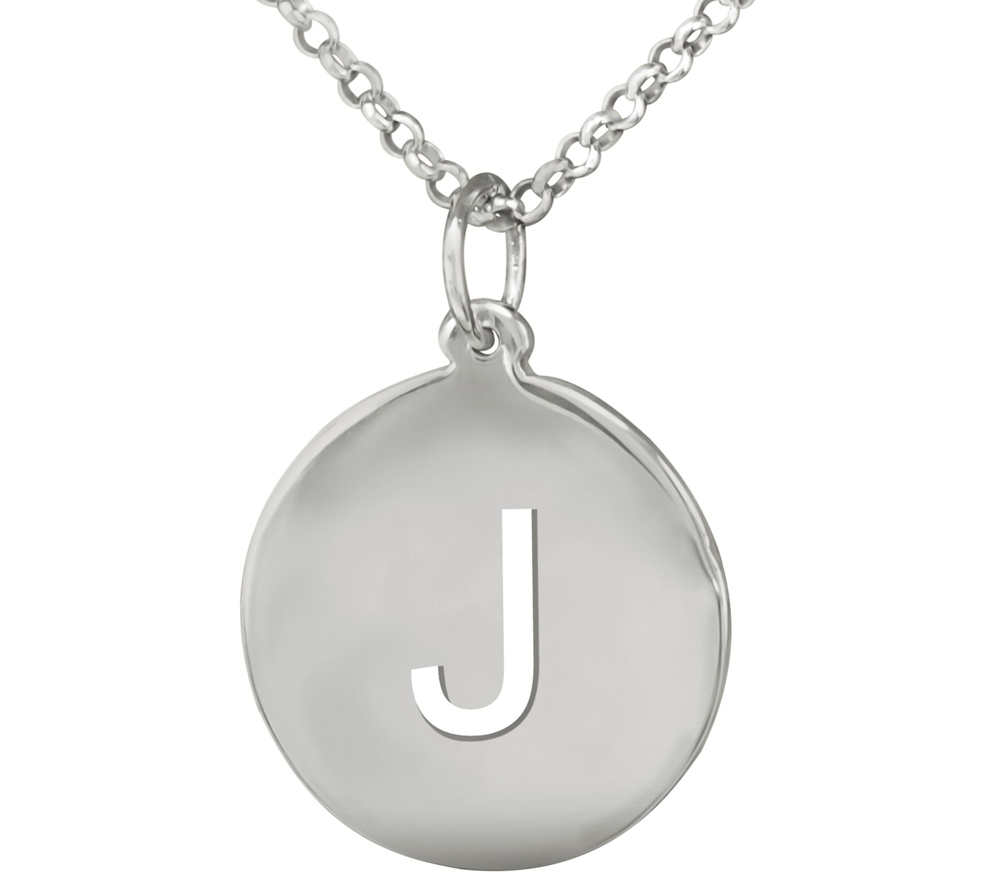 Sterling Personalized Initial Pendant w/ Chain