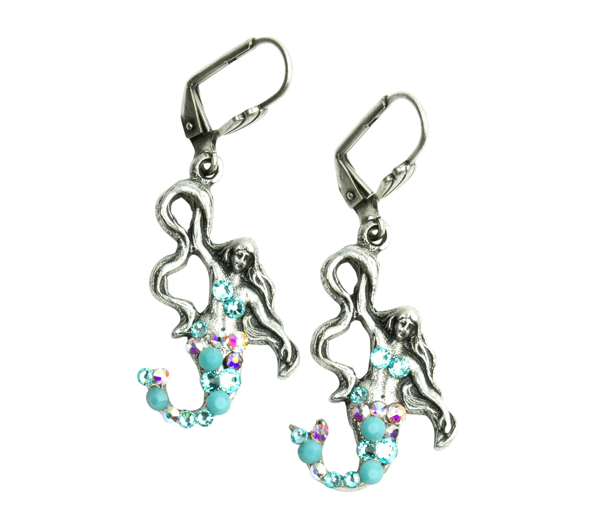 Anne Koplik Turquoise Mermaid Dangle Earrings