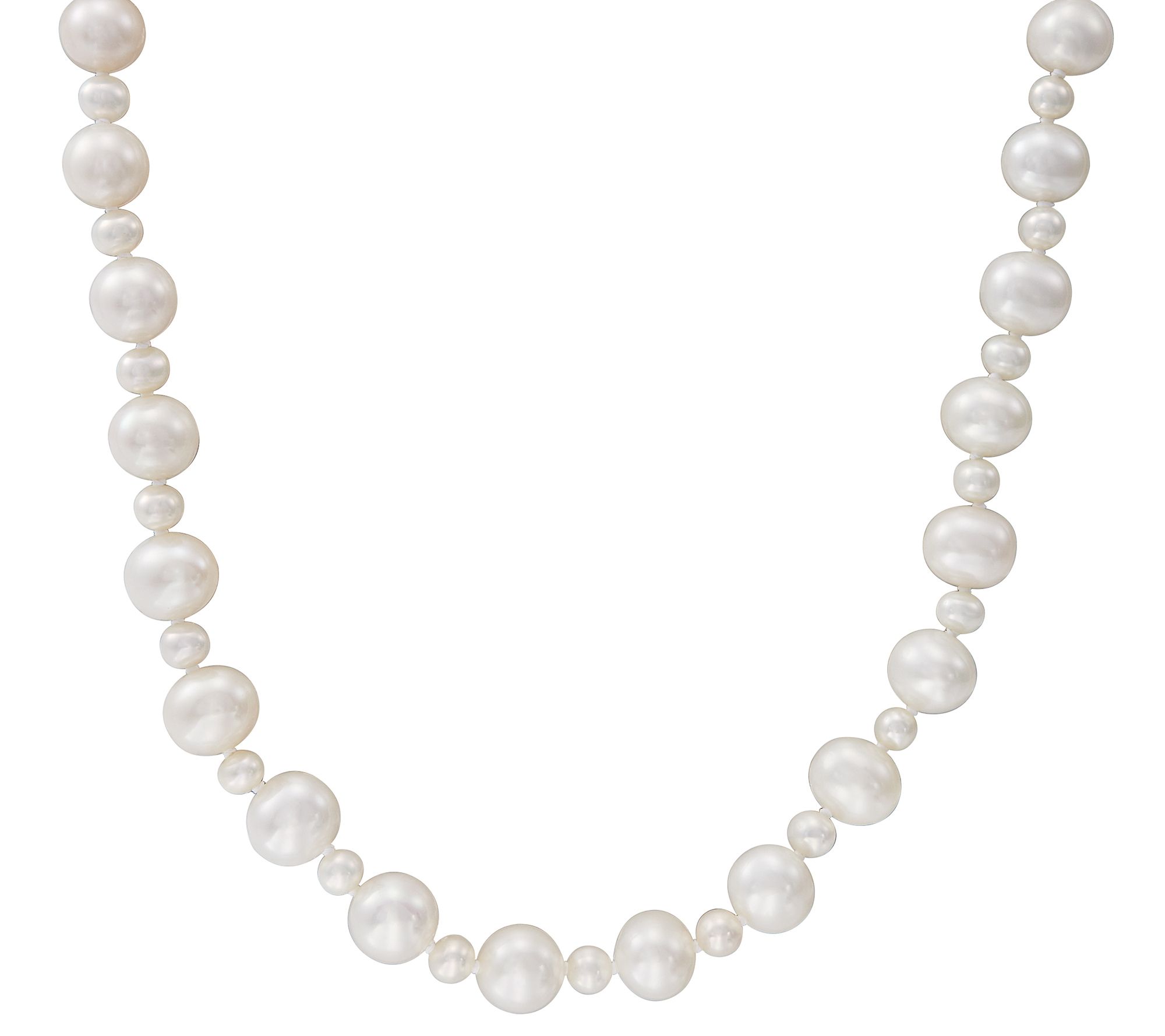 Honora Sterling Silver Freshwater Pearl Necklace - QVC.com