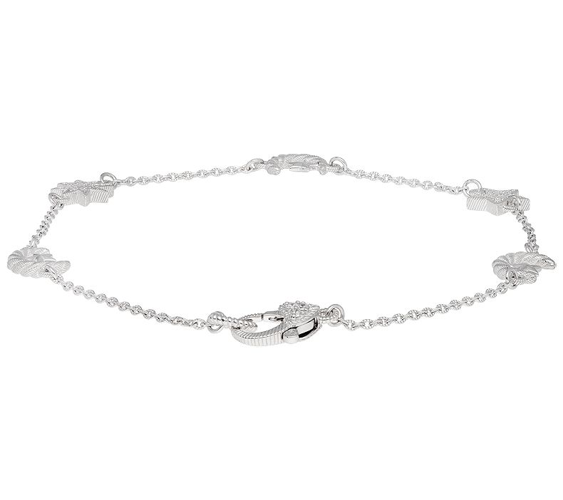 JUDITH Classic Sterling Silver Moon and Star Aklet - QVC.com