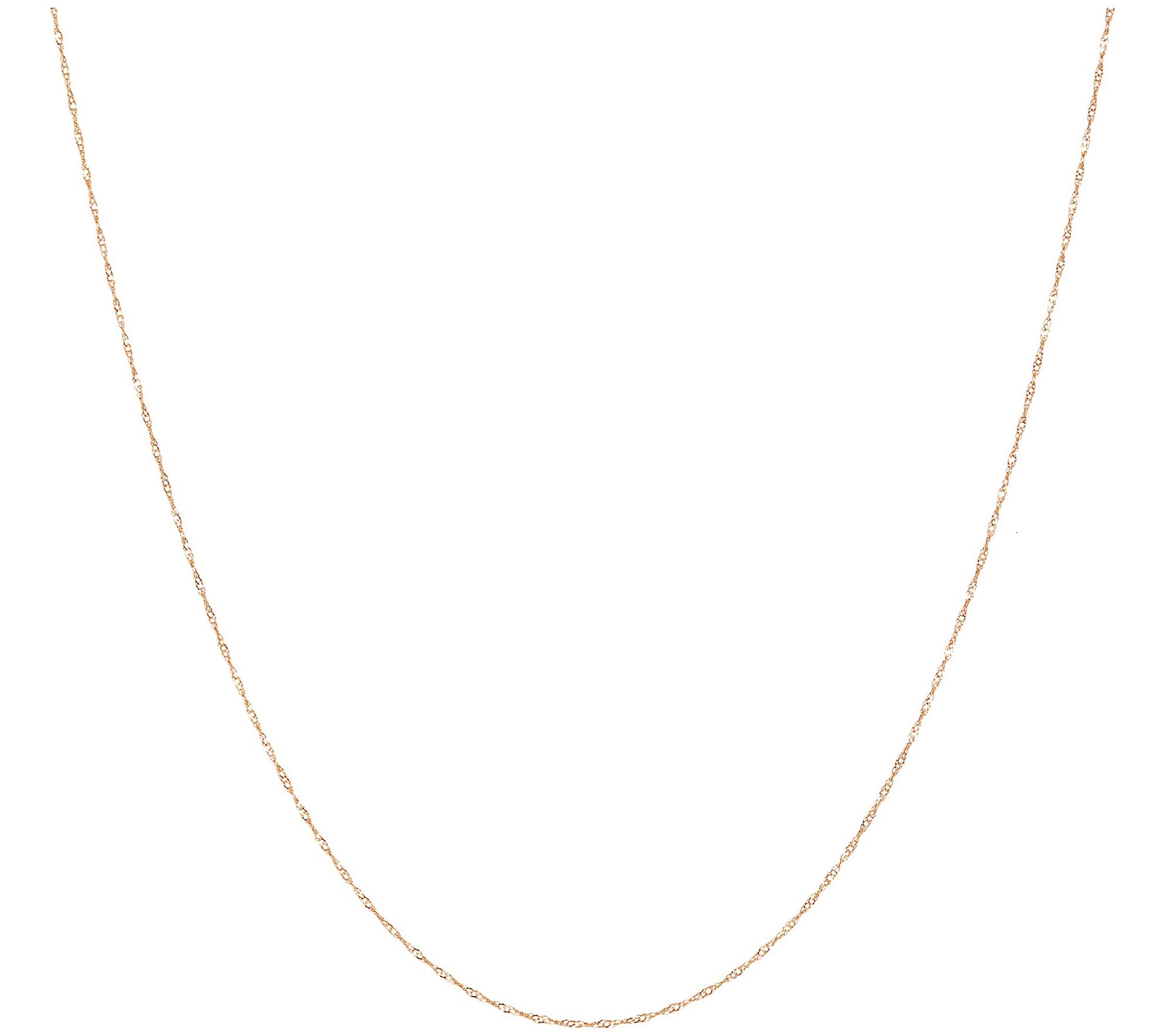 Italian Gold 16" Singapore Link Necklace, 14K