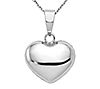 Italian Gold Puffed Heart Pendant with Chain, 14K 1.2g, 1 of 3