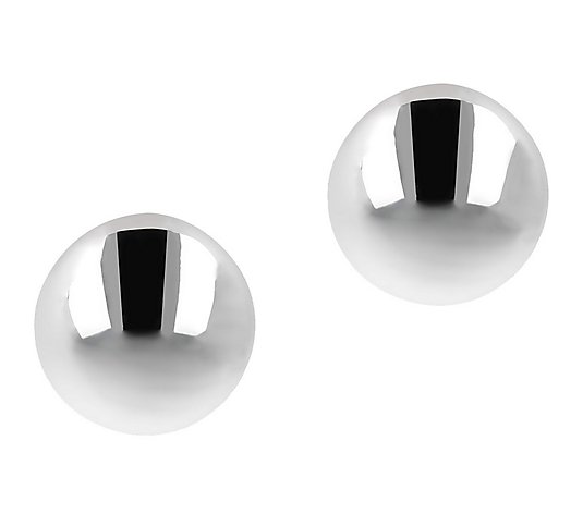UltraFine Silver 12mm Button Earrings