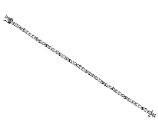 Diamonique Marquise Tennis Bracelet, Platinum Clad
