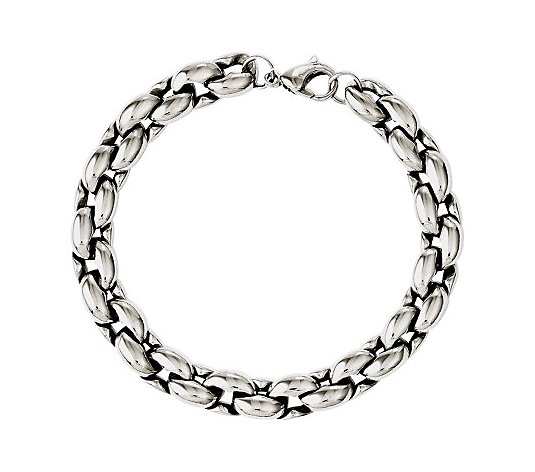 Stainless Steel 8" Polished Circle Link Bracelet
