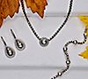 JAI Sterling Silver Hammered Disk Box Chain Necklace, 2 of 3