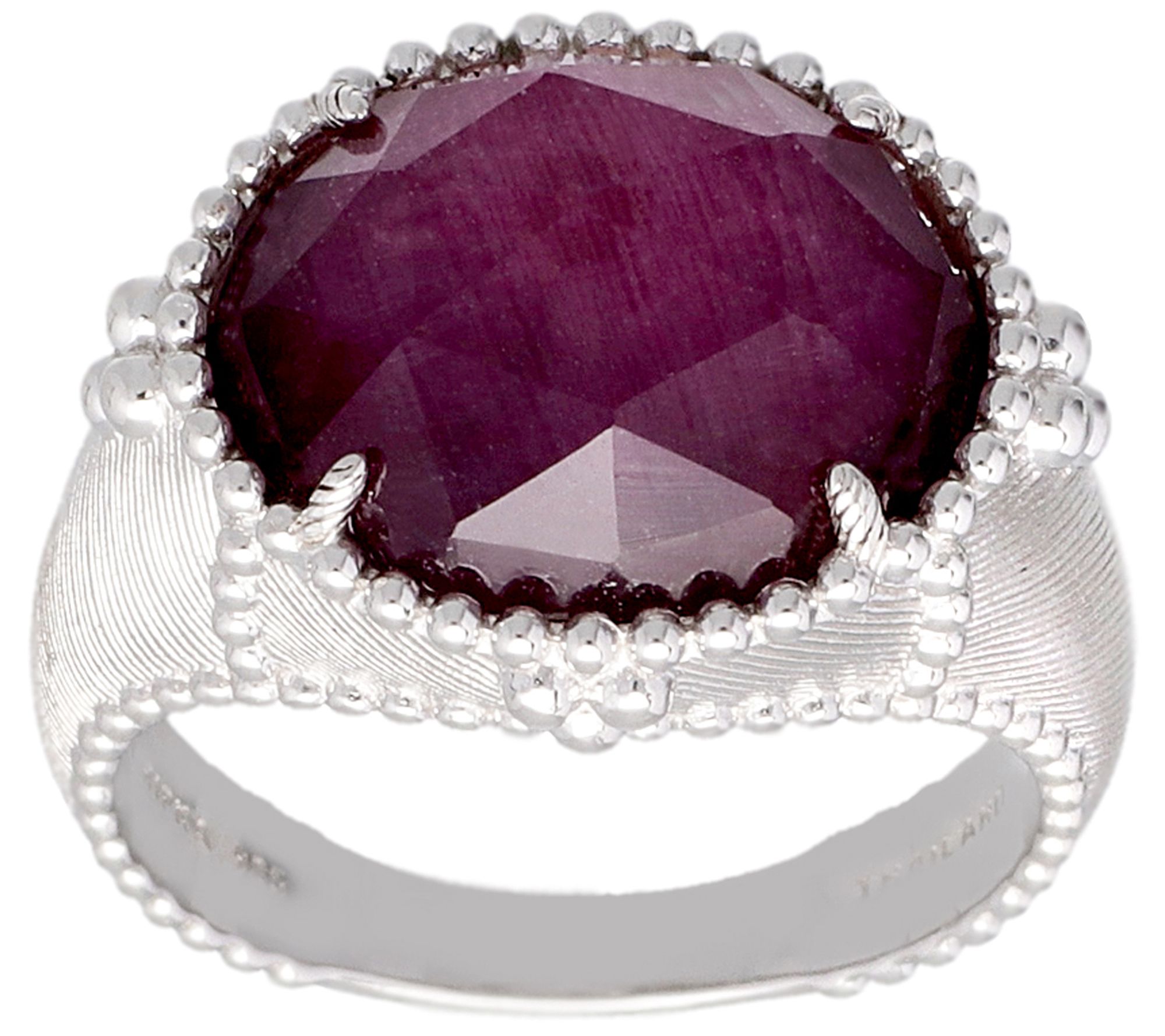 Judith Ripka Sterling Ruby Doublet Ring - QVC.com