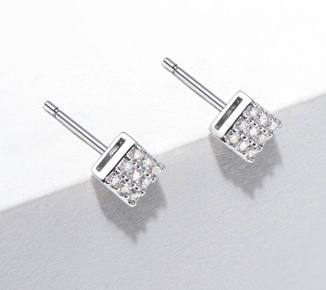 Diamonique stud earrings fashion qvc