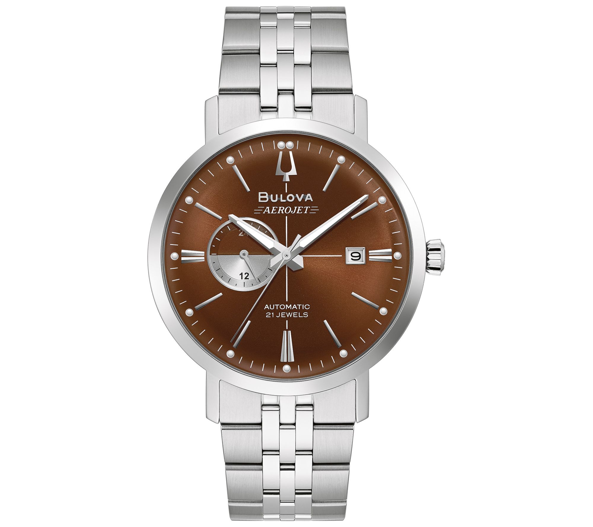 Bulova Men's Aerojet Automatic Stainless Brown ial Watch