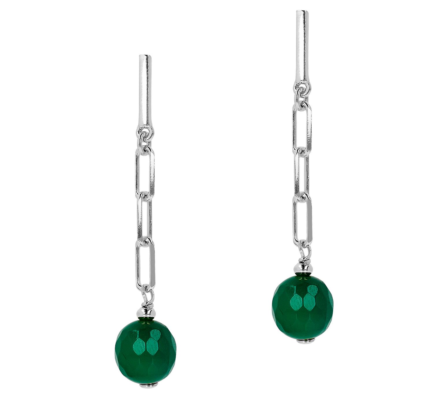 Louis Dell'Olio Gemstone Bead Paperclip Link Dangle Earrings