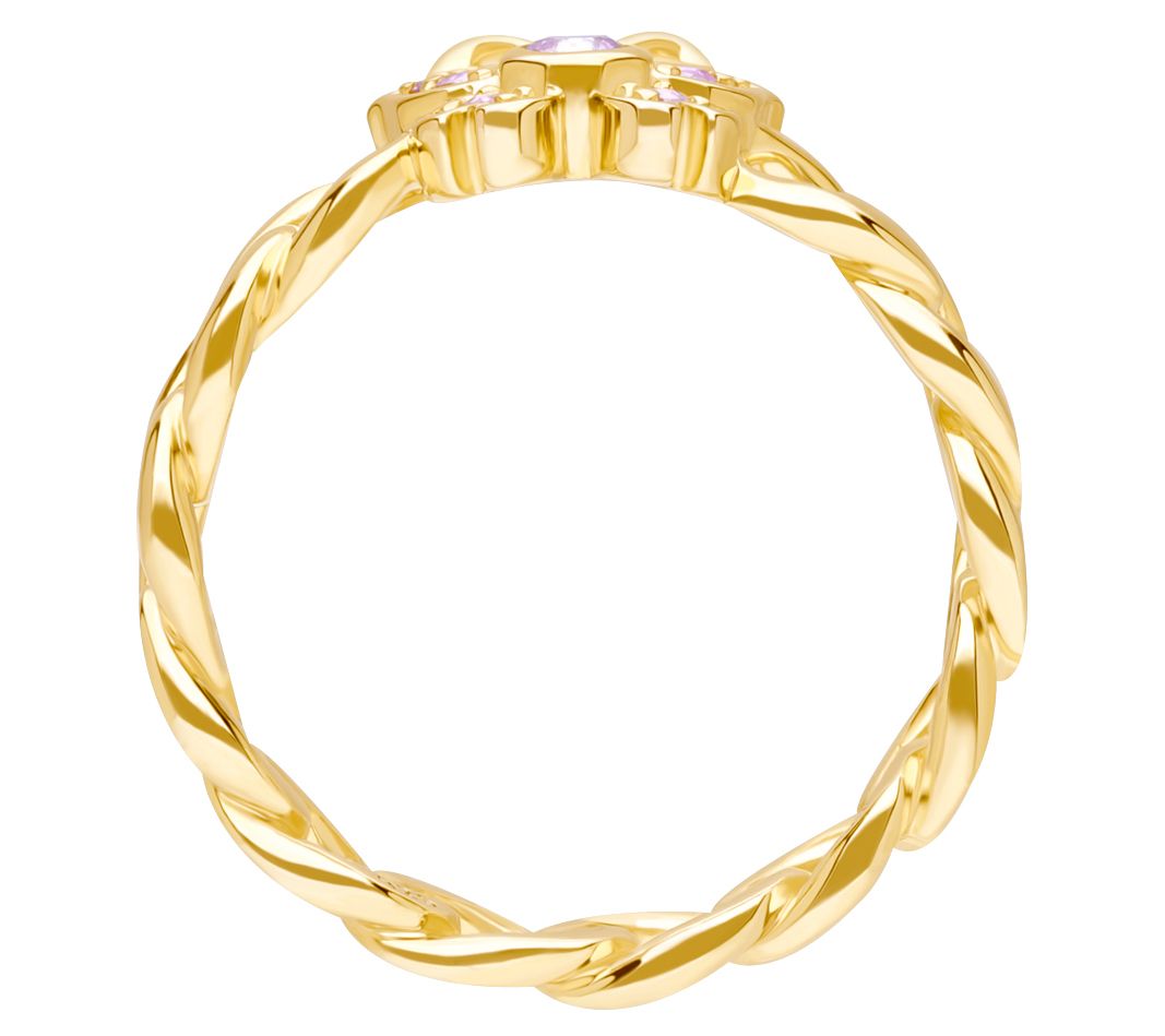 thumbnail image 2 of 14K Yellow Gold Polished Wheat Spiga Band Ring - Sizes 5-9 - QVC SKQ1-87 2 of 6