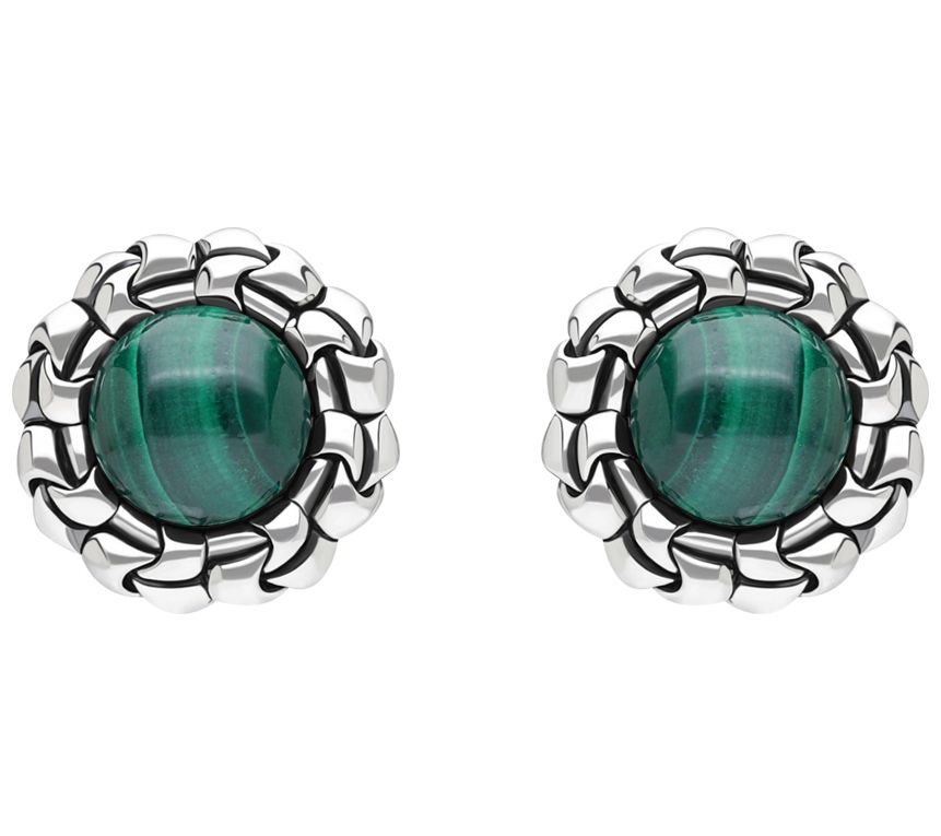 Tiffany Kay Studio Sterling Gemstone Purl Knit Stud Earrings
