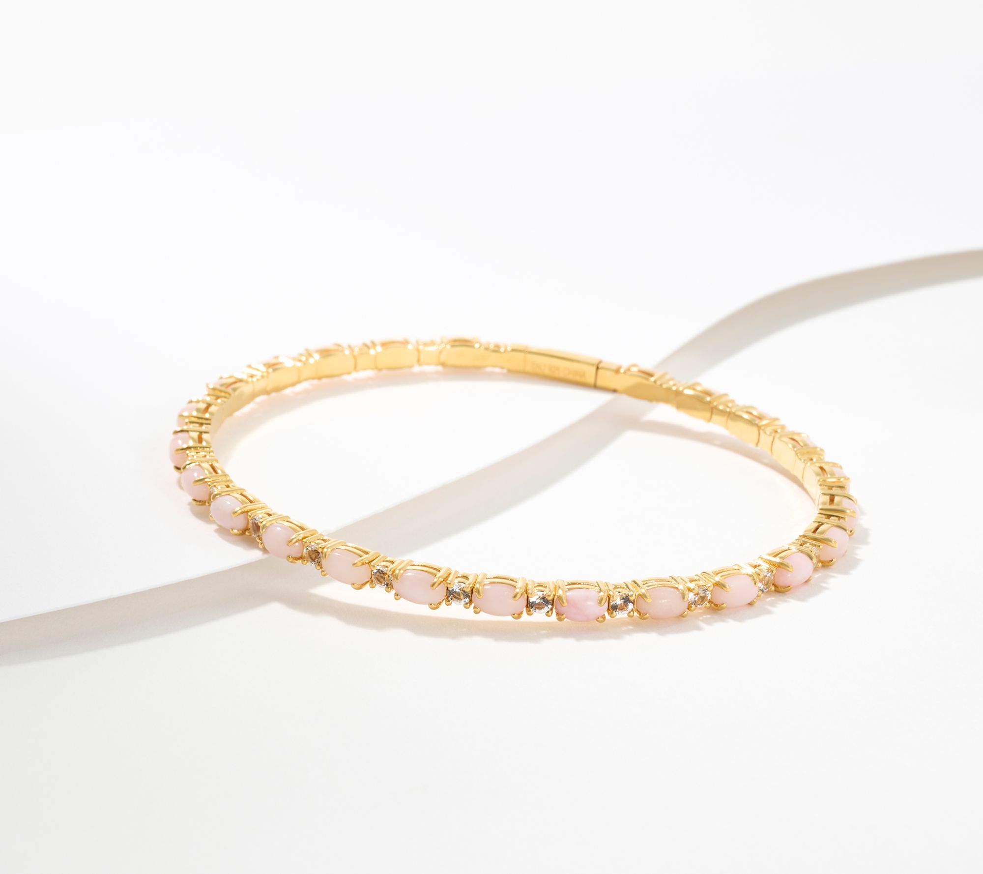 Affinity Gems Oval Gem Tennis Bangle, 14K Plated Sterling Silver