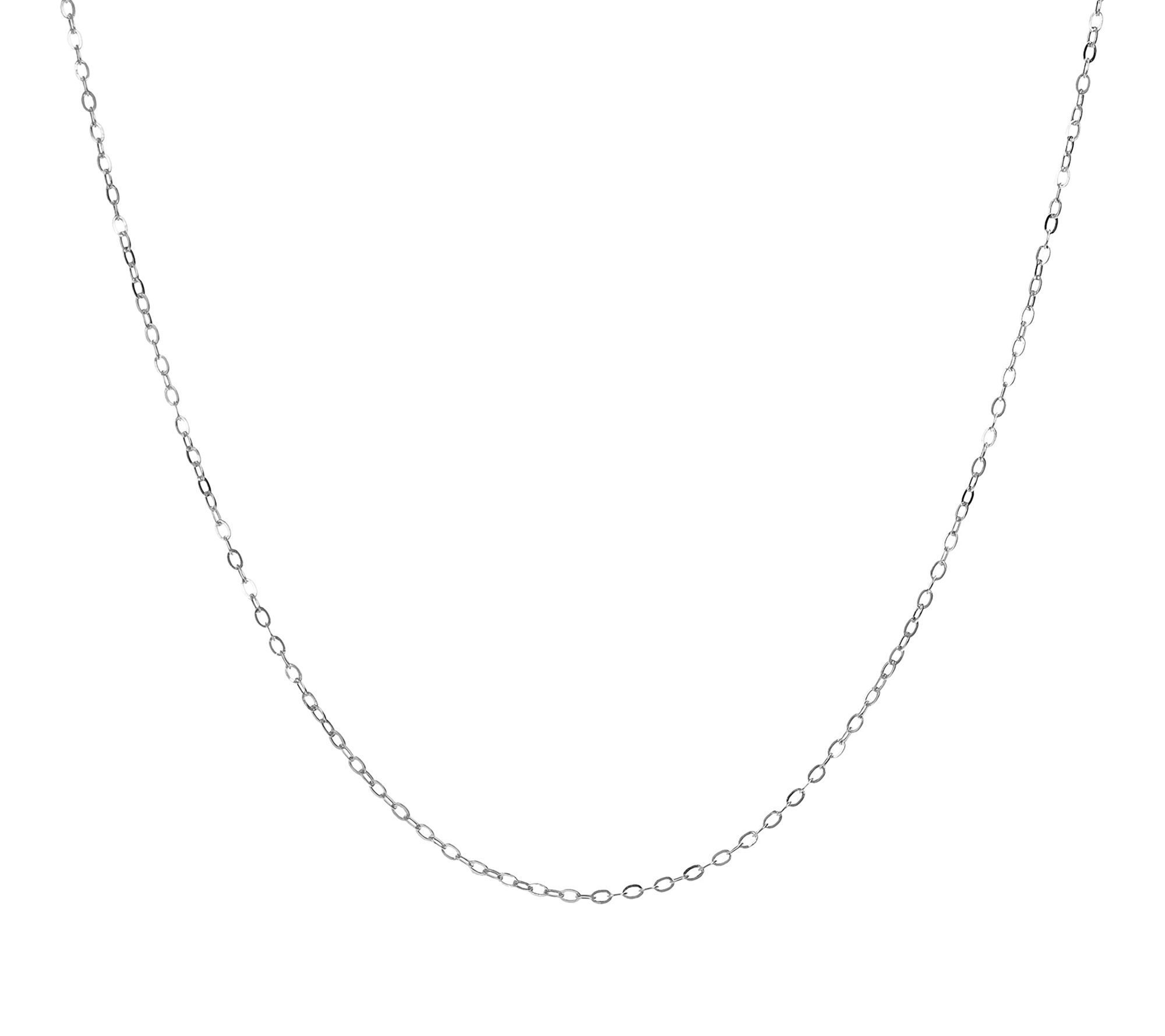 Italian Gold 20" Fine Hammered Oval Link Chain Necklace, 10K