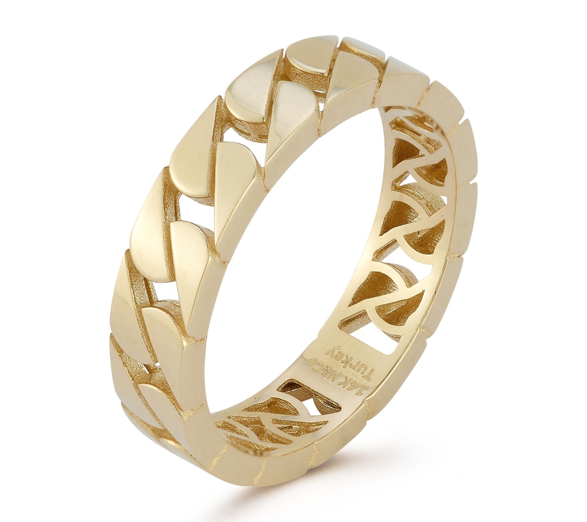 Luminosa Gold Curb Band Ring, 14K