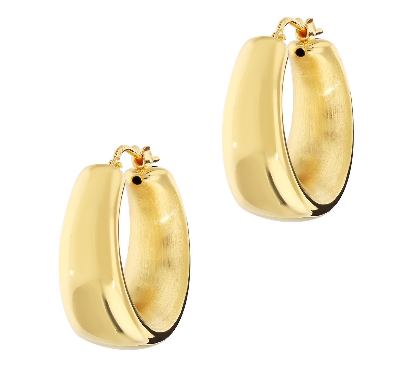 Louis Dell'Olio Sterling 1" Polished GraduatedHoop Earrings