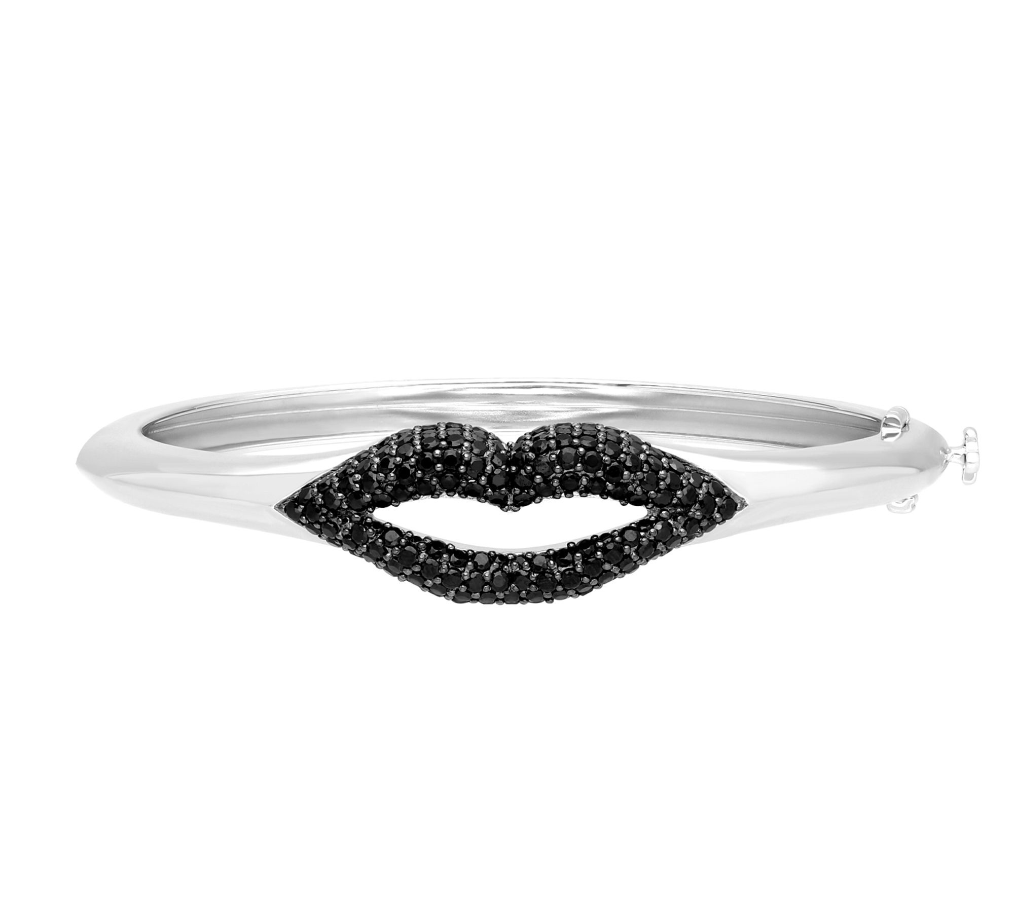 Margo Manhattan Sterling Silver Black Spinel Bisoux Bangle