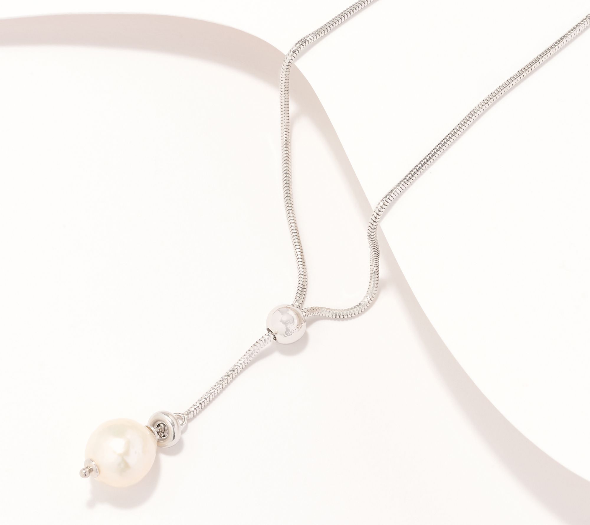 "As Is" Honora Sliding Snake Chain 24" Necklace, Sterling Silver