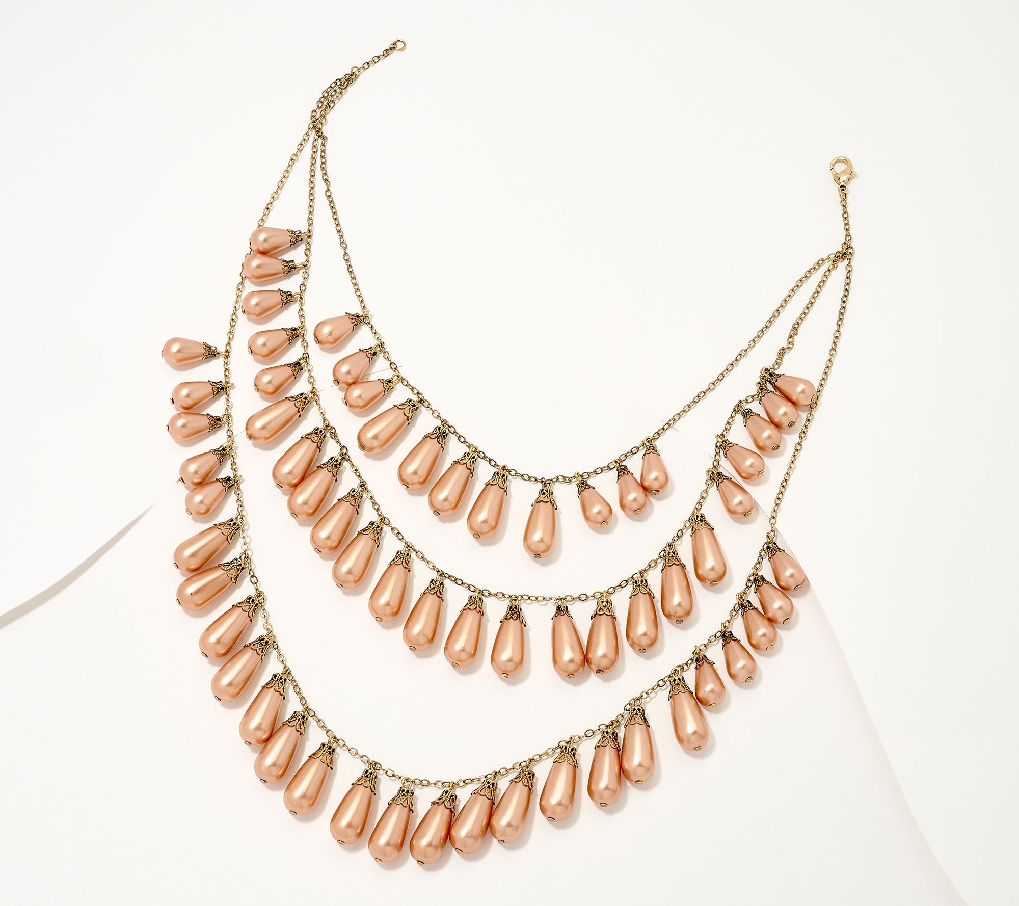 "As Is" Isaac Mizrahi Live! Layered Faux Pearl Necklace