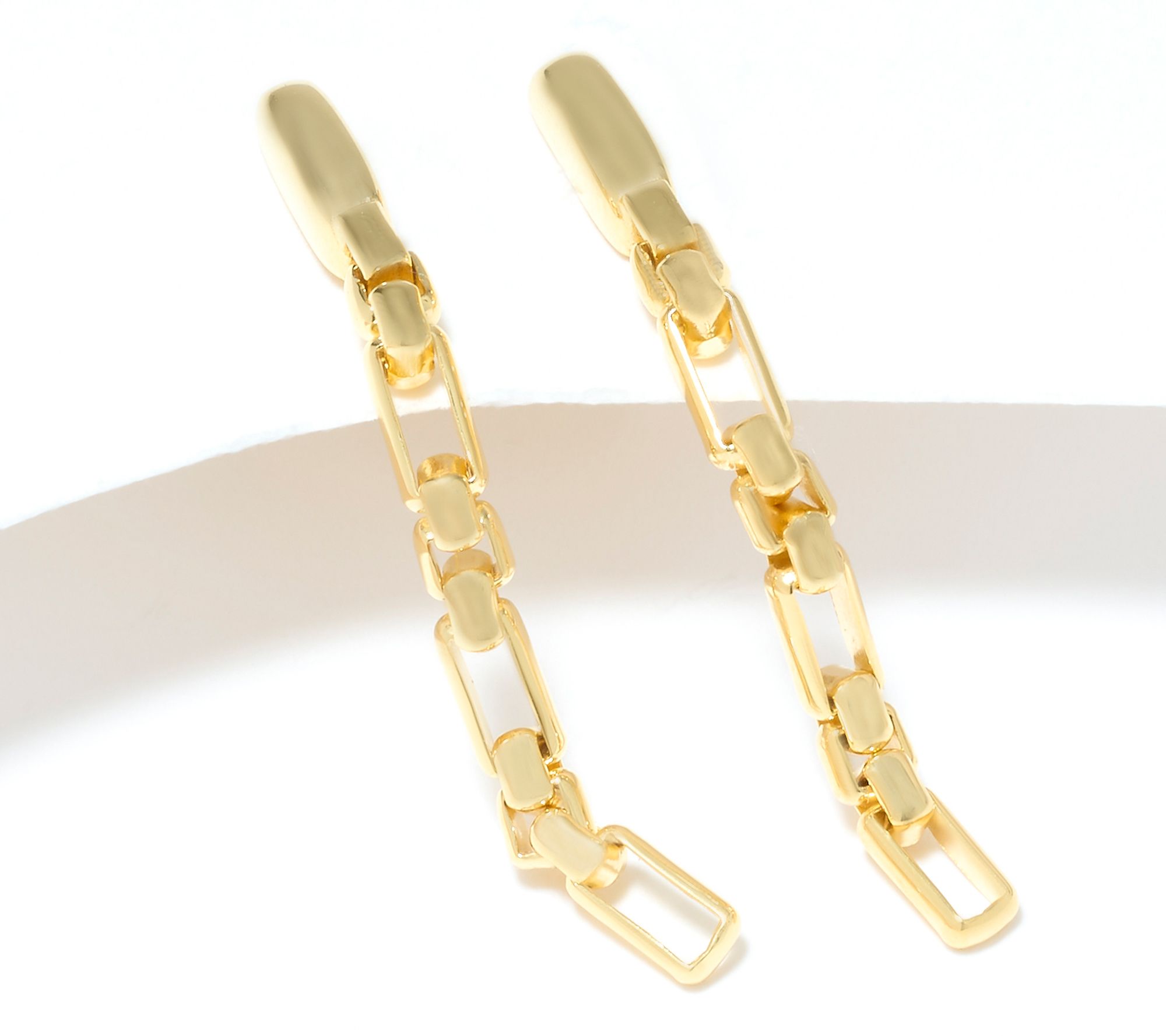 Christian James by Scott Grimes 14K Clad 3x1 Luciano 1-1/2" Drop Earrings