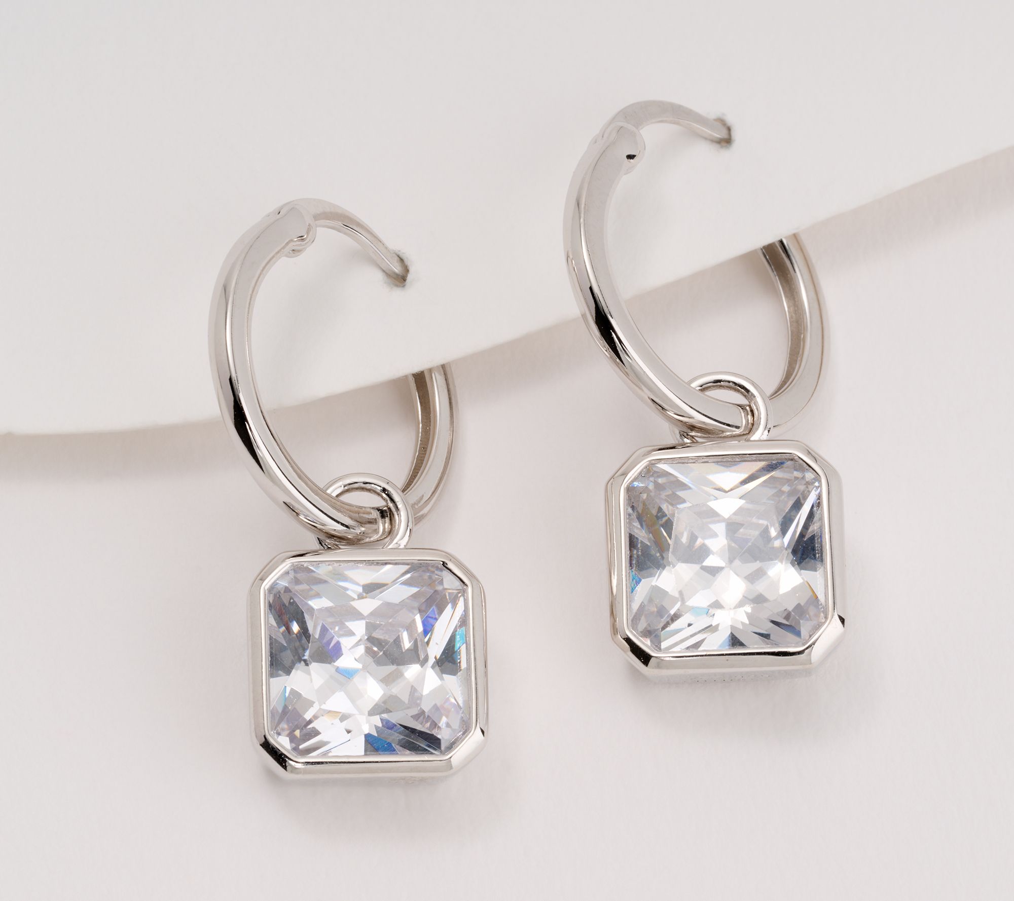 "As Is" Diamonique Choice of Cut Dangle Drop Earrings, SS