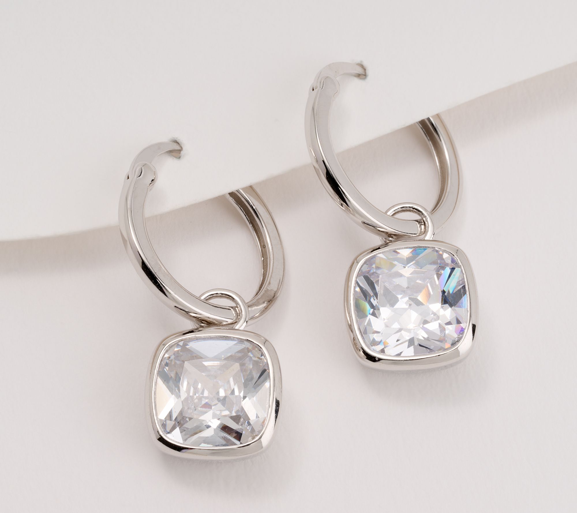 "As Is" Diamonique Choice of Cut Dangle Drop Earrings, SS