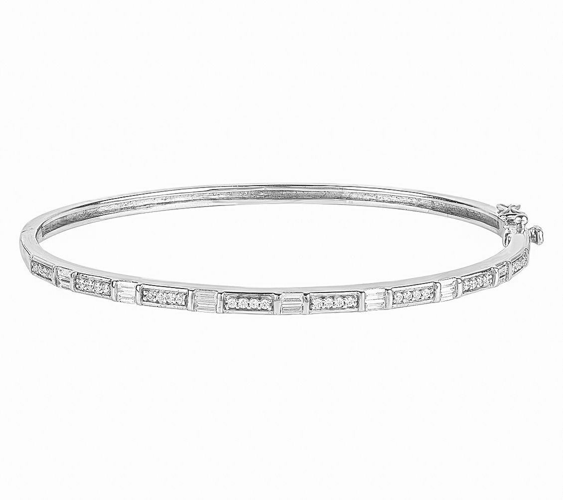 Affinity Diamonds 0.50 cttw Bangle, Sterling Silver